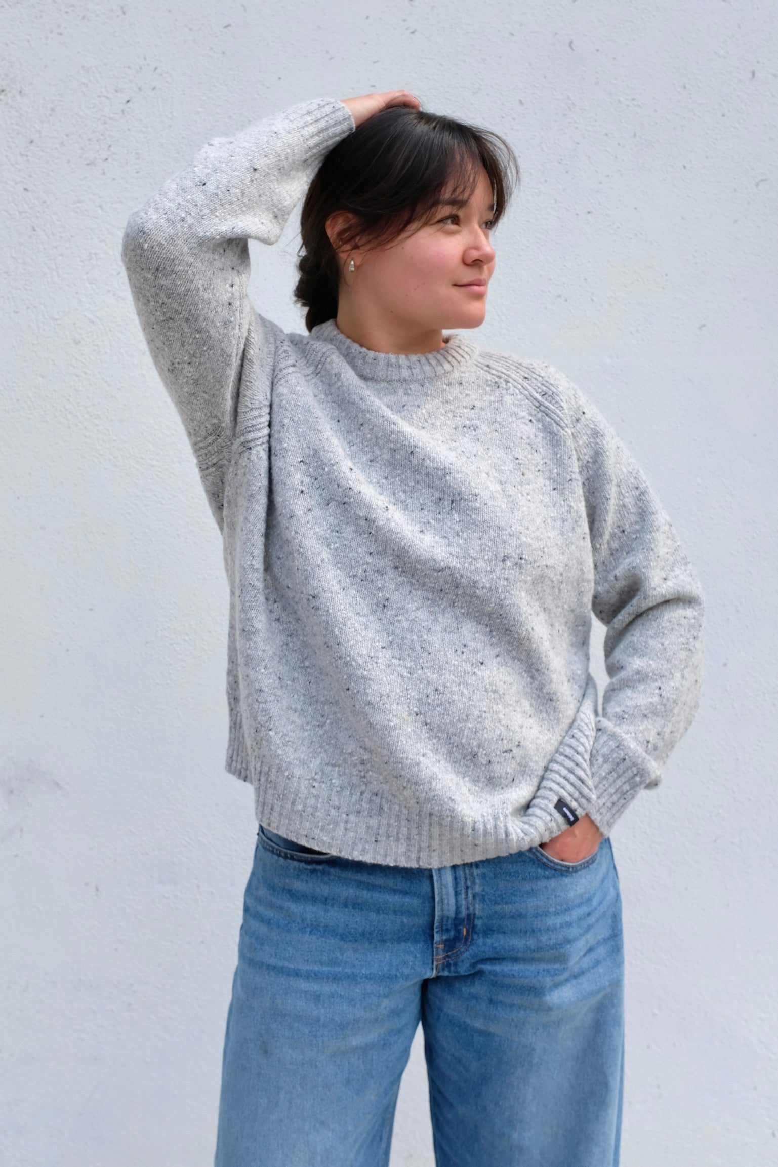 Finisterre Farne Crew Jumper / Dove Grey