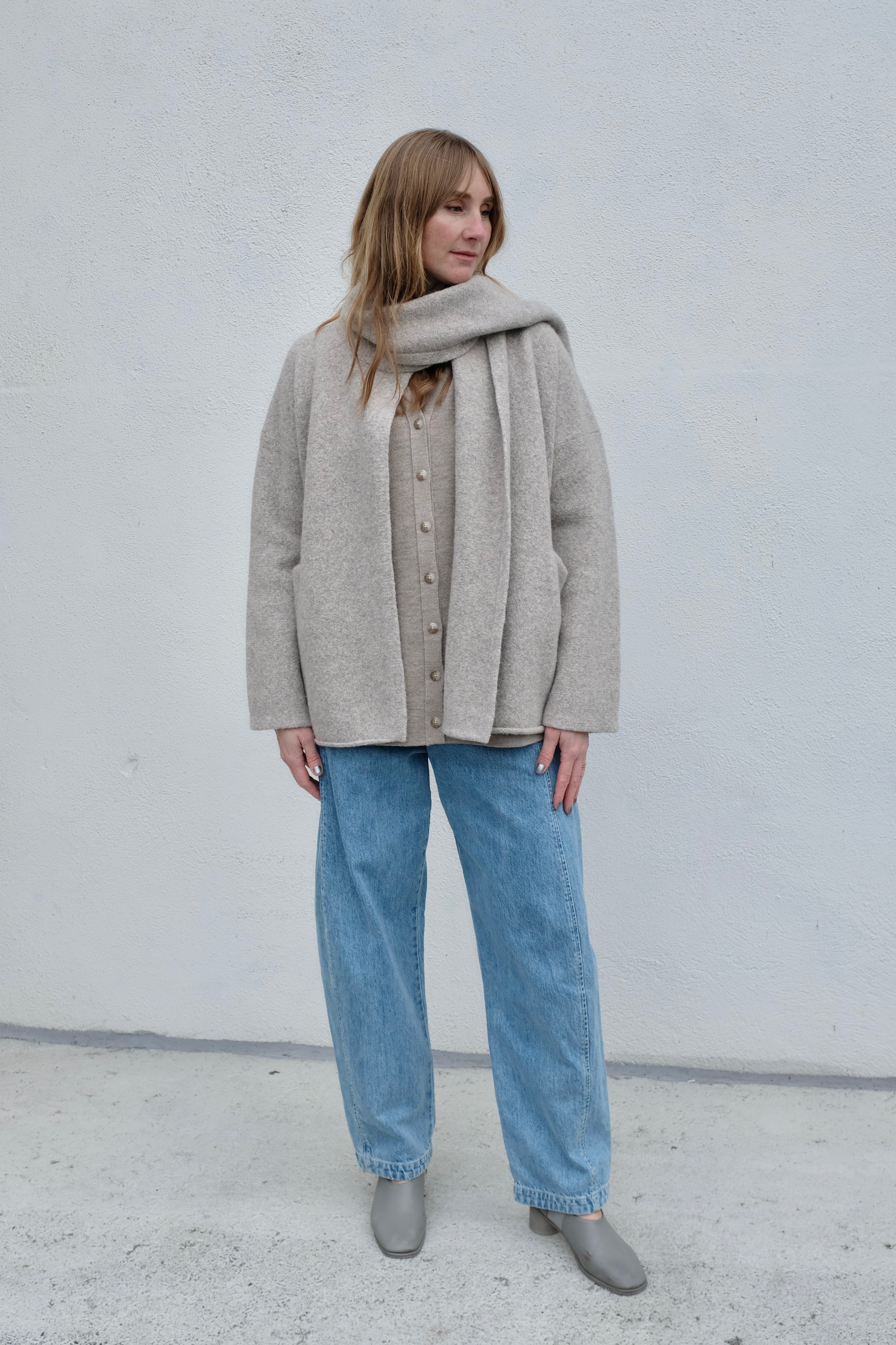 Lauren Manoogian Wrap Coat / Pebble