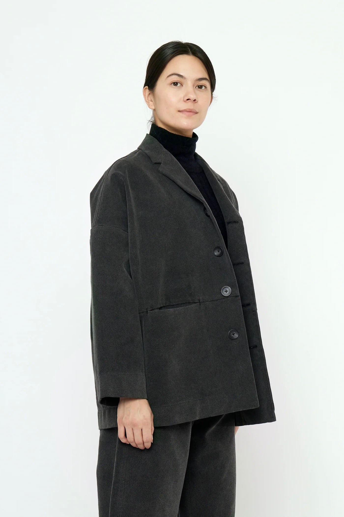 7115 by Szeki Oversized Blazer / Washed Black