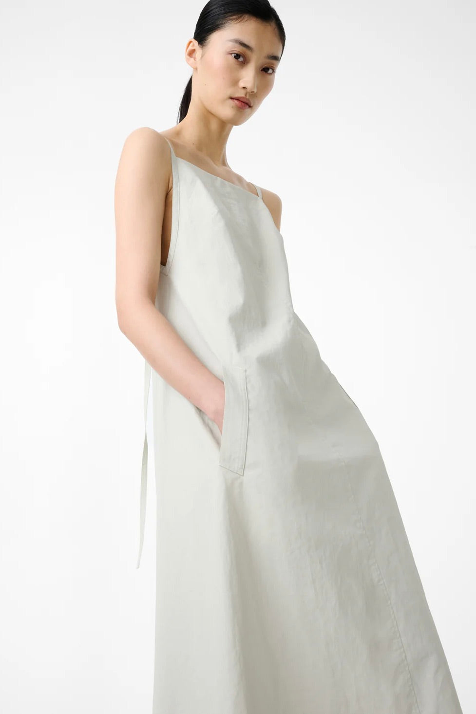 Studio Nicholson Chrono Long Apron Dress / Bone