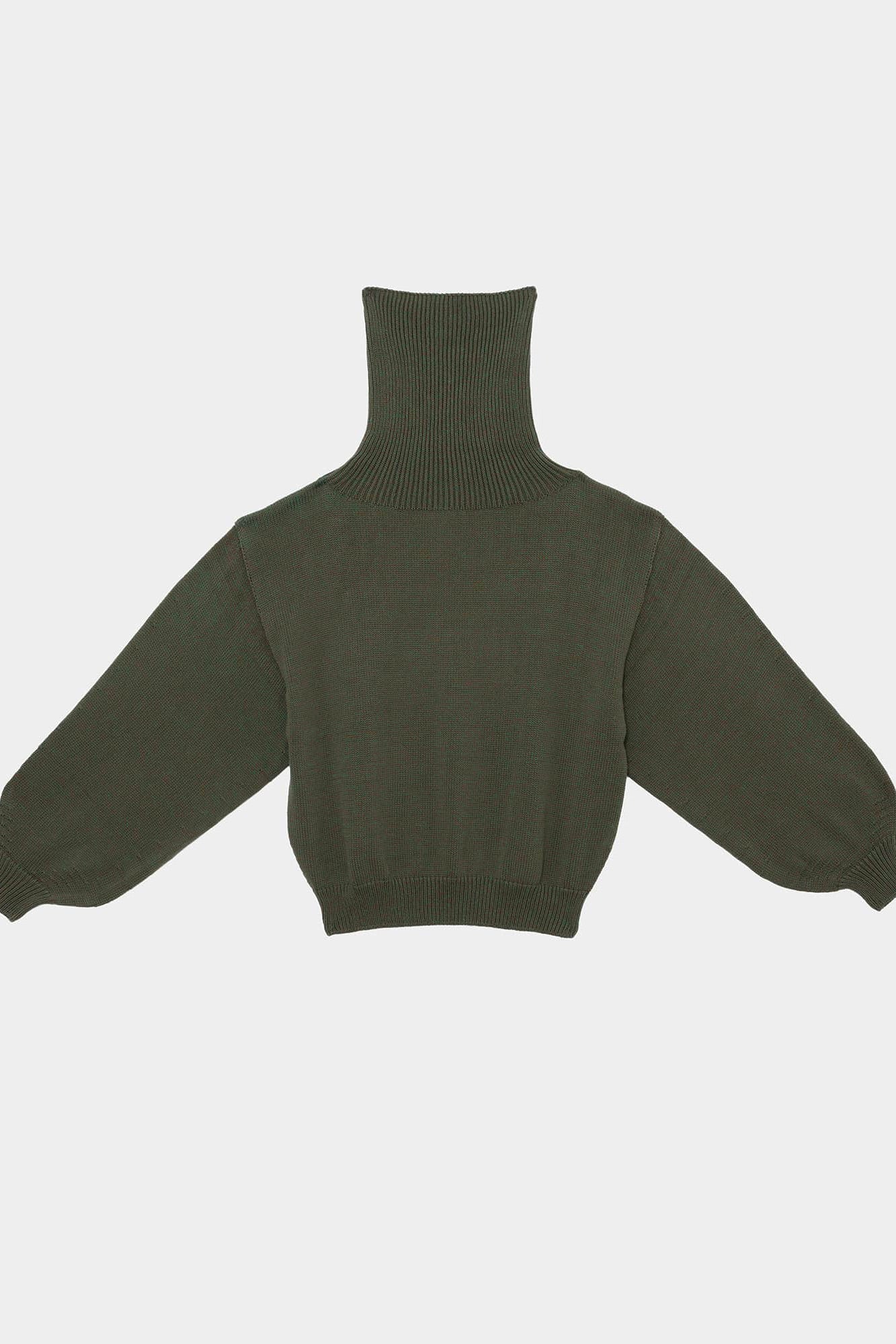 Baserange Calla Turtleneck / Green+Brown Mélange