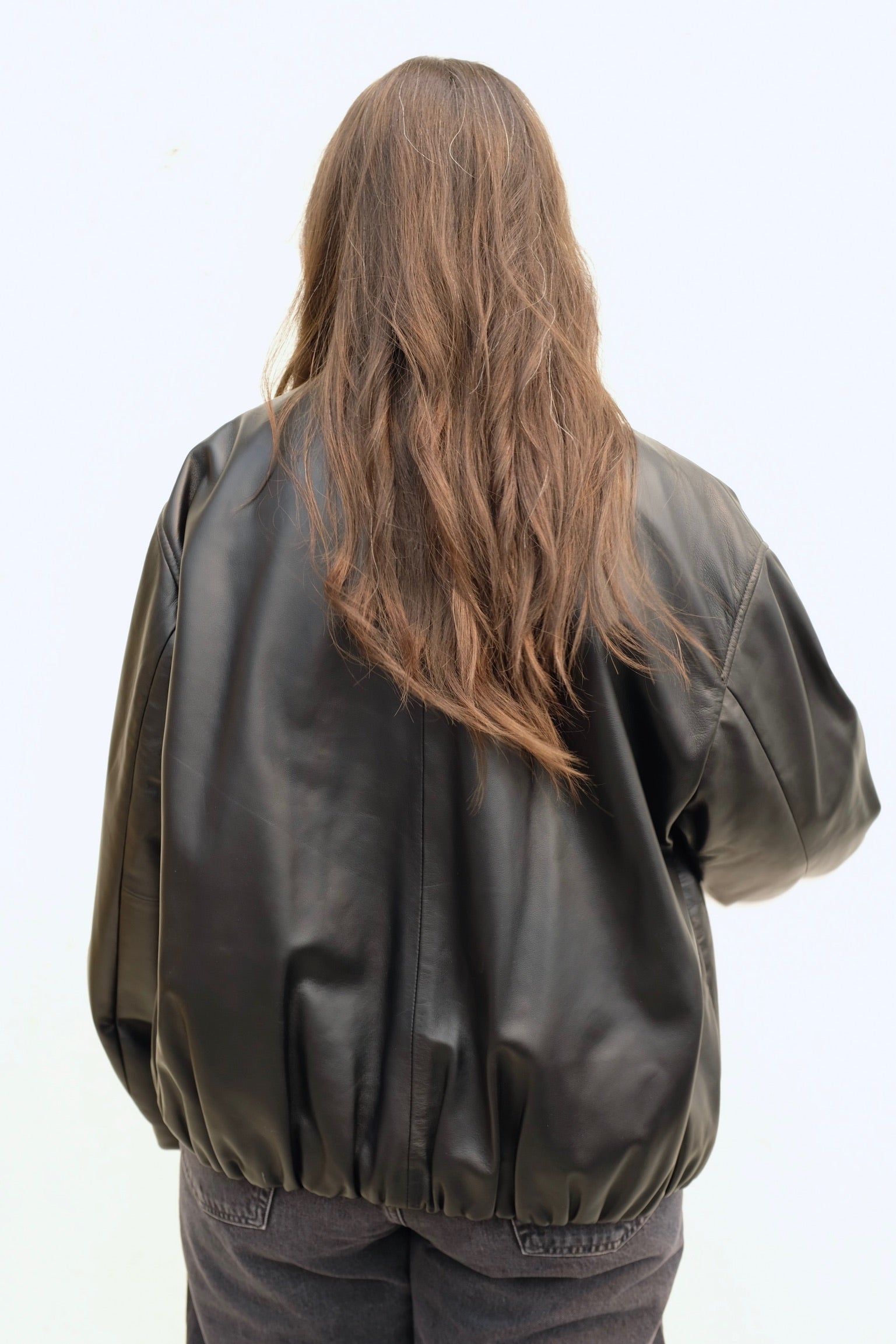 Arma Melis Leather Bomber / Black