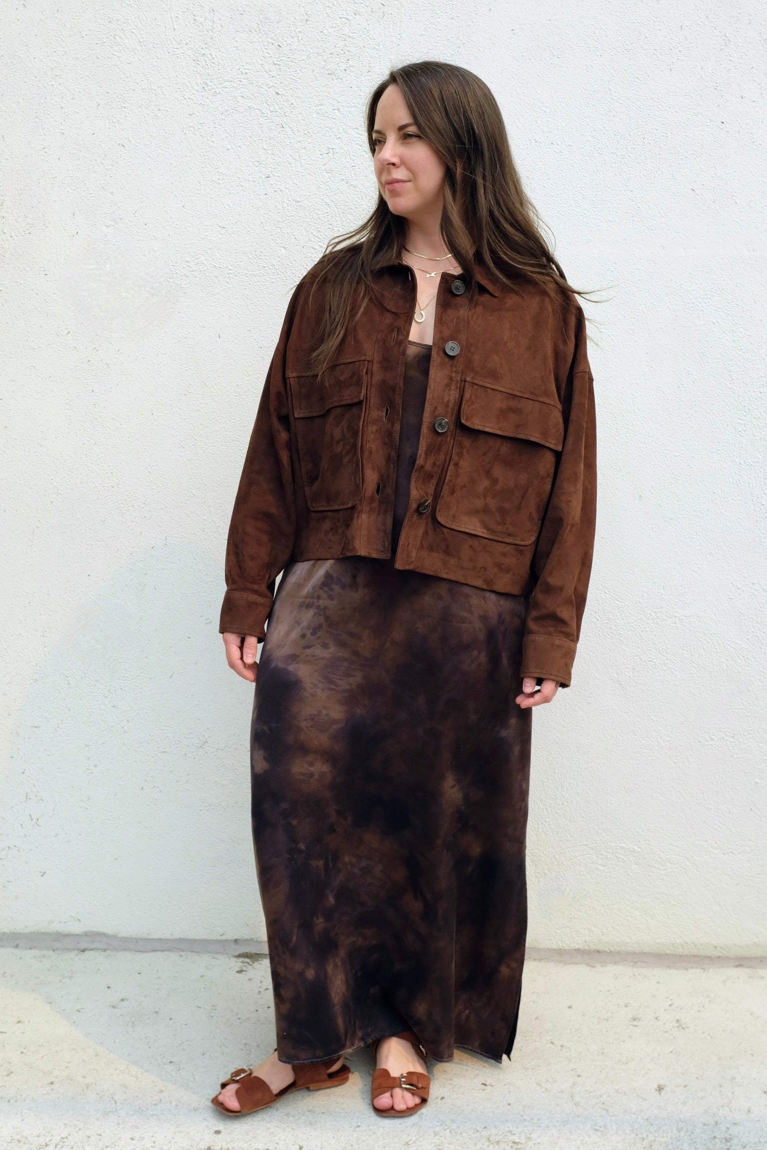 Miri Suede Jacket / Mud Brown