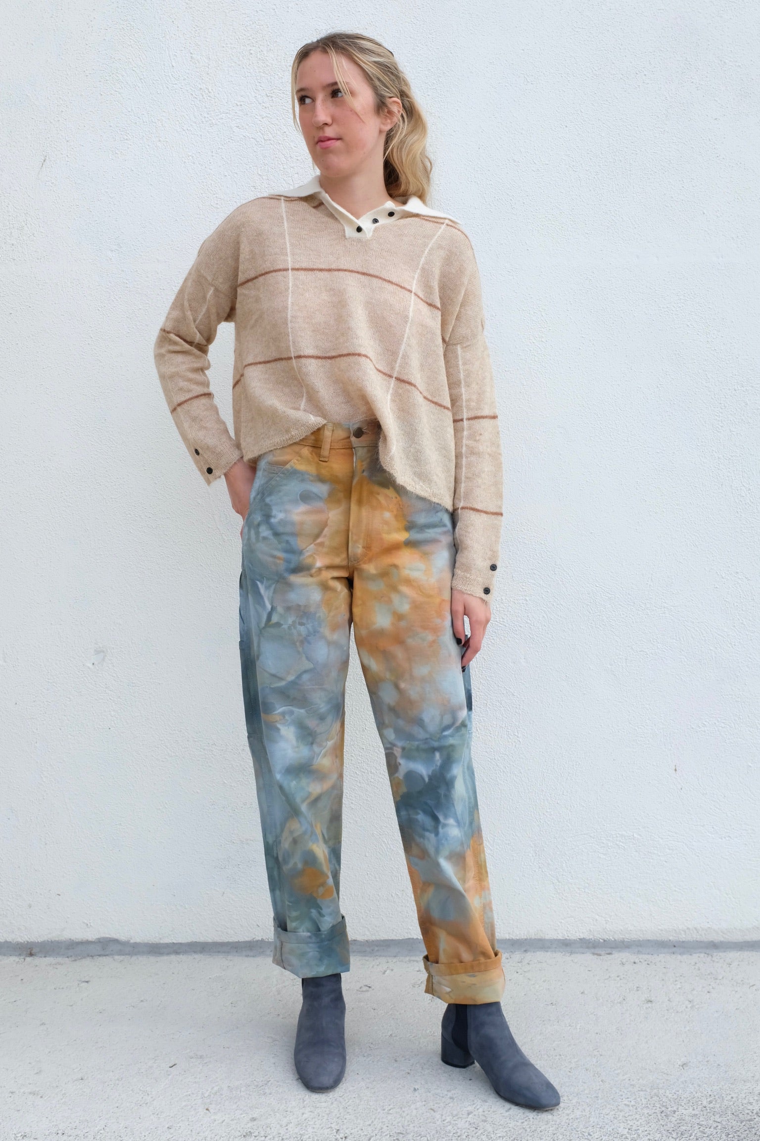 Cordera Suri Plaid Polo Sweater / Avene