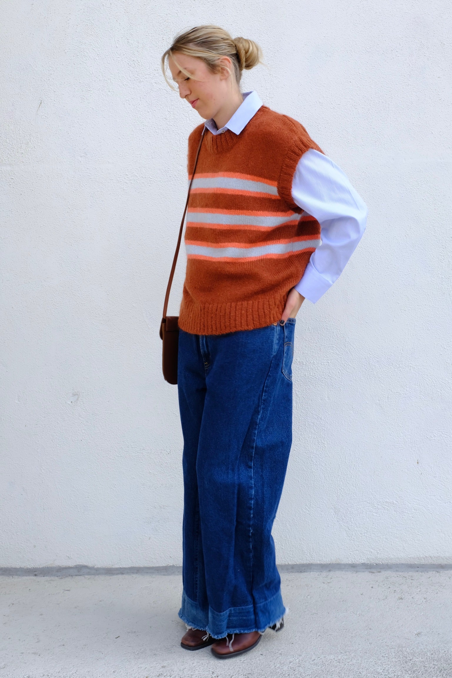 Caron Callahan DANA Vest / Mauve/Orange