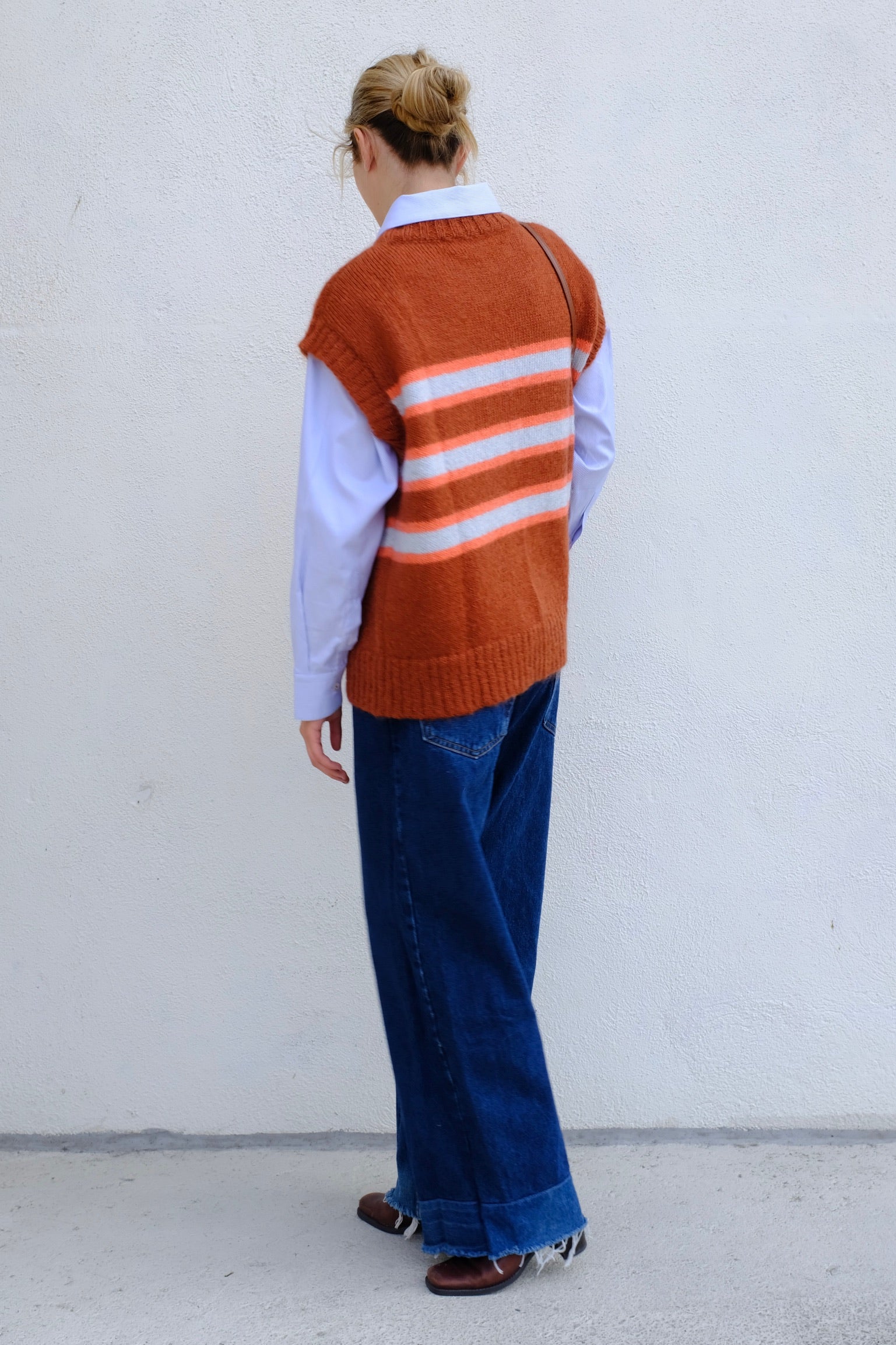 Caron Callahan DANA Vest / Mauve/Orange