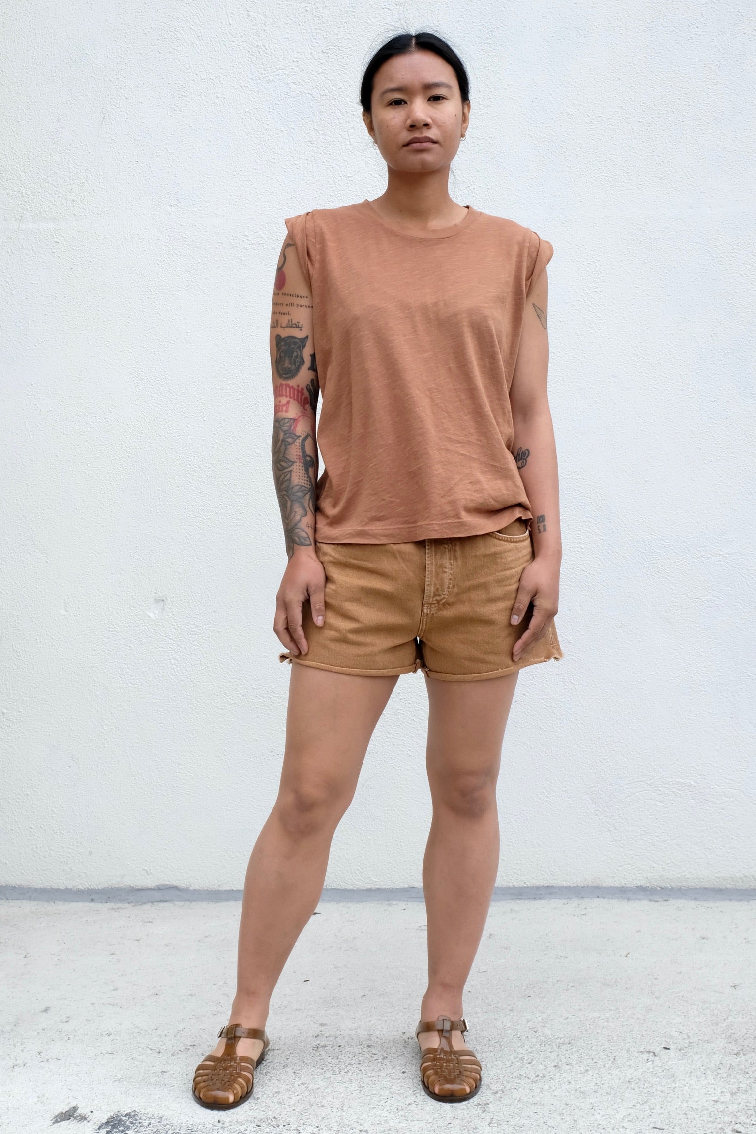 COH Kelsey Roll Sleeve Tee / Topaz