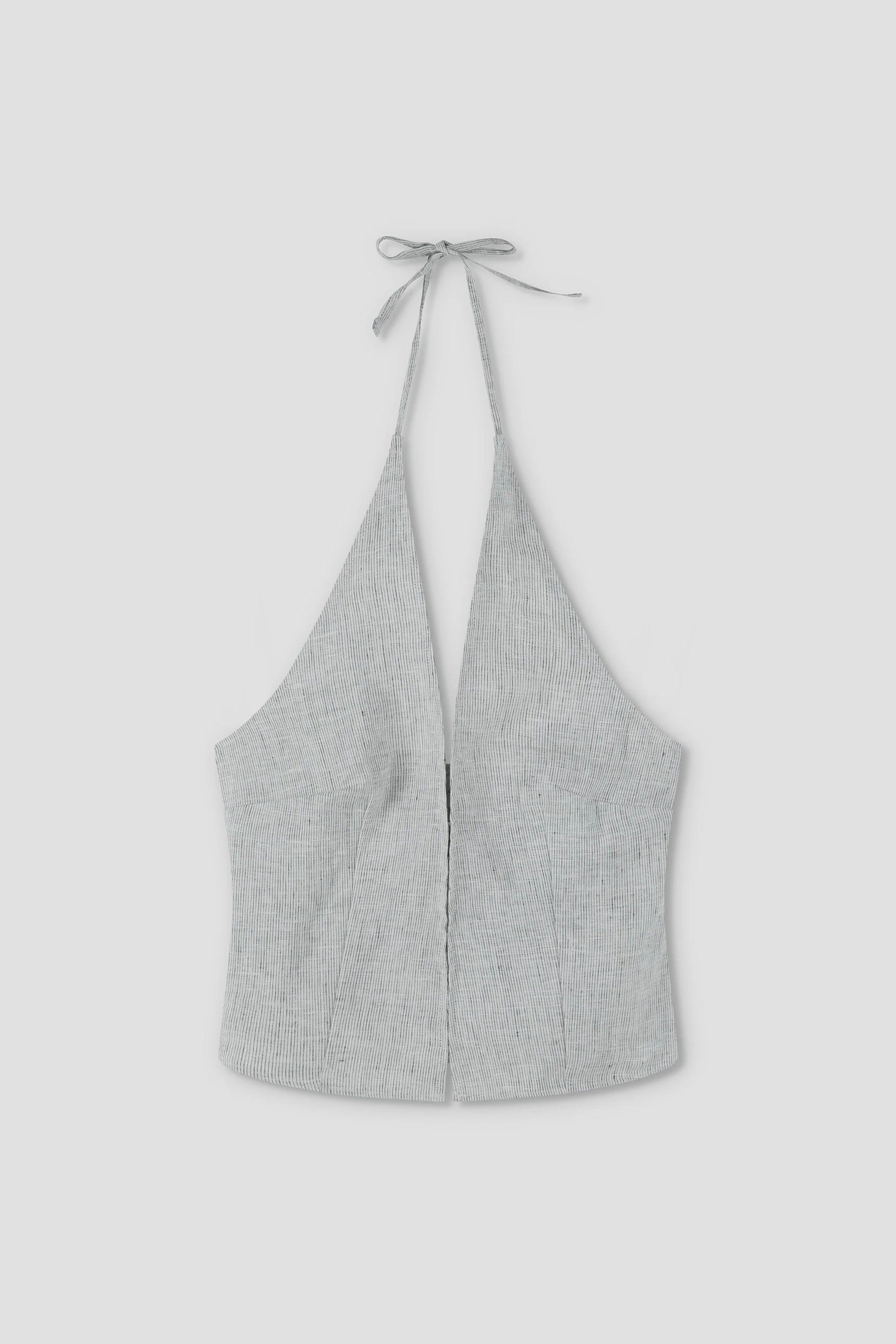 Deiji Close Halter Top / Fine Stripe