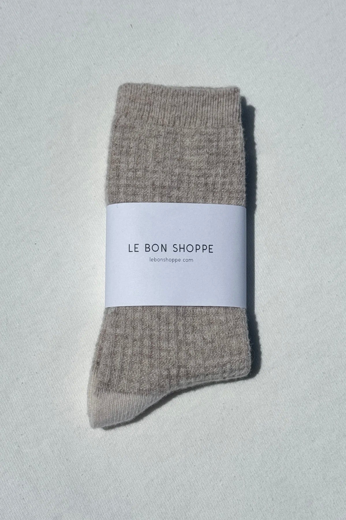 Le Bon Shoppe Wool Waffled Socks / Oatmeal + Cream
