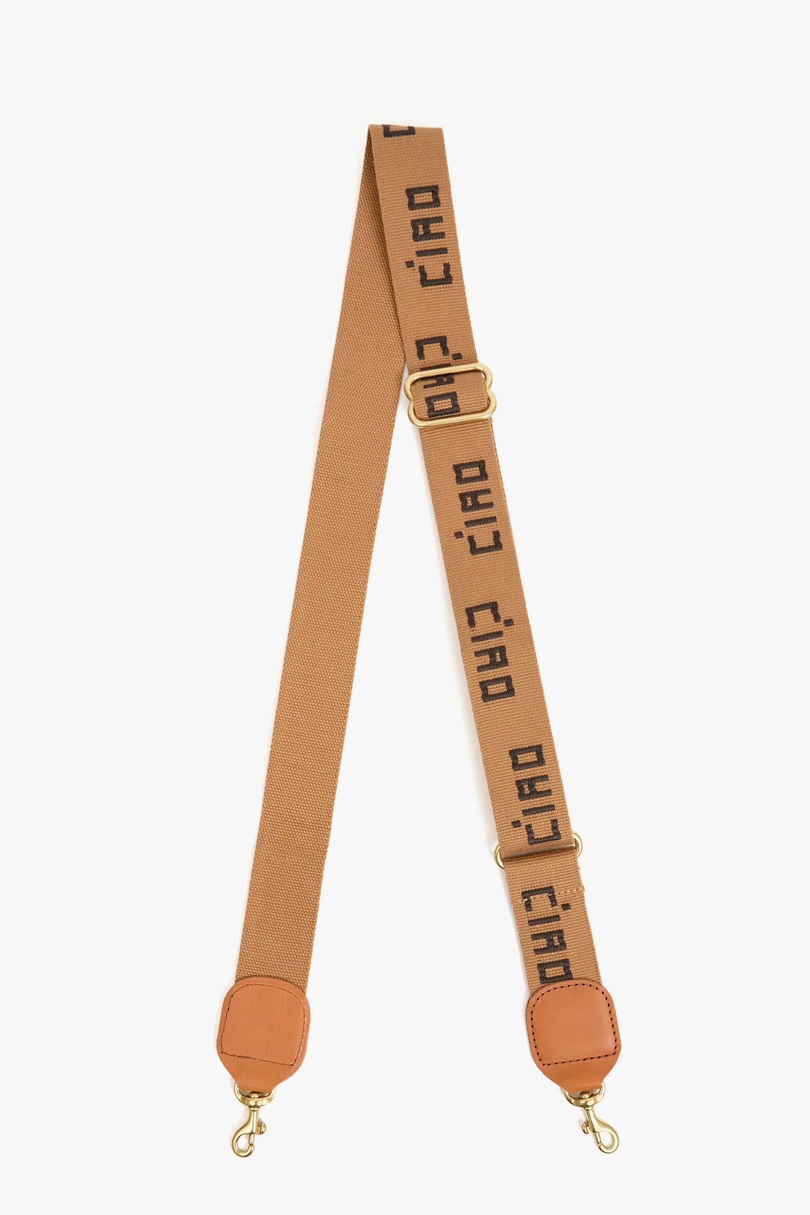 Clare V. Adjustable Crossbody Strap / Tan Ciao