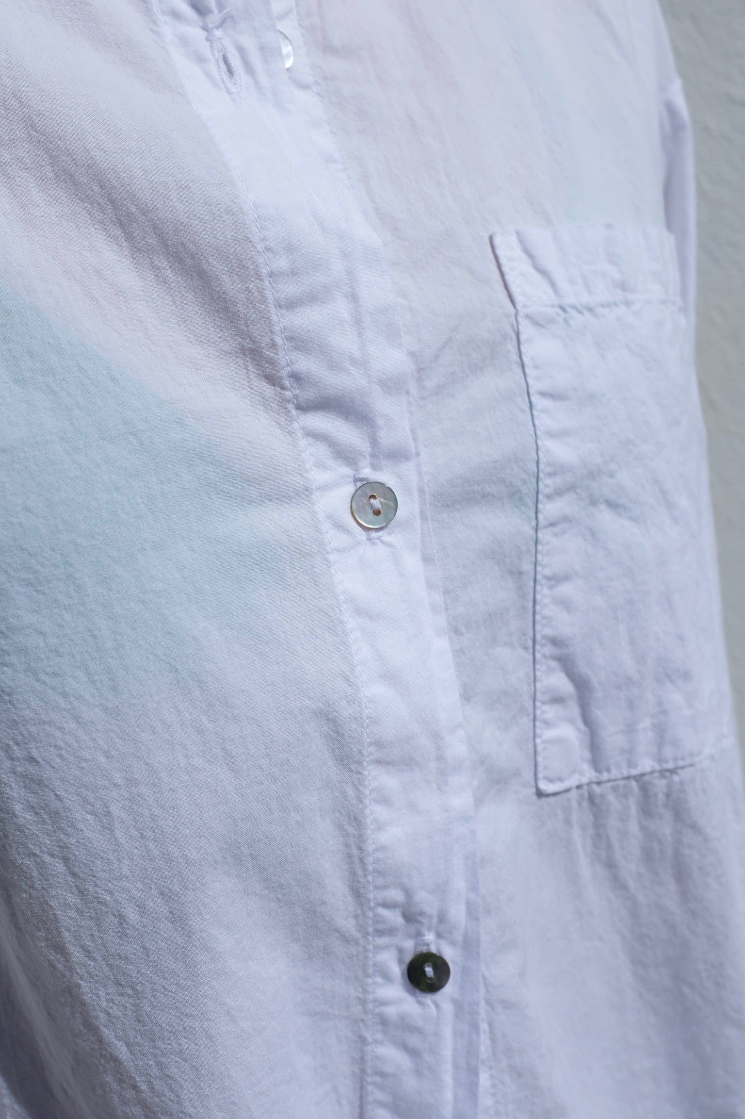 Sundry Voile Button Down / White
