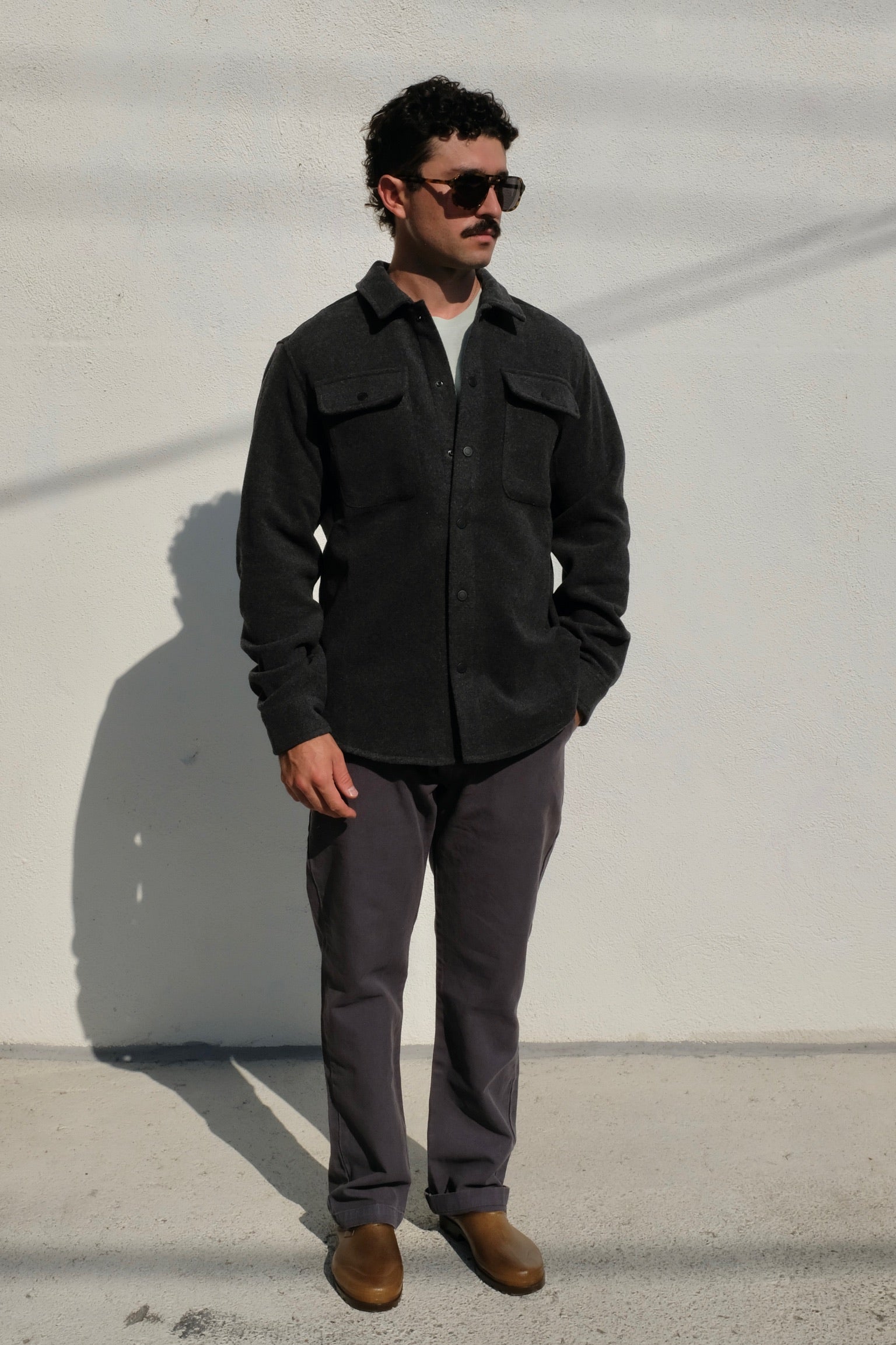 Anian The Tofino Wool Fleece / Black+Charcoal