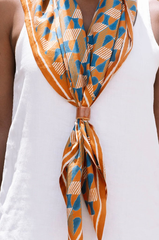 Dolomite Silk Scarf / Copper