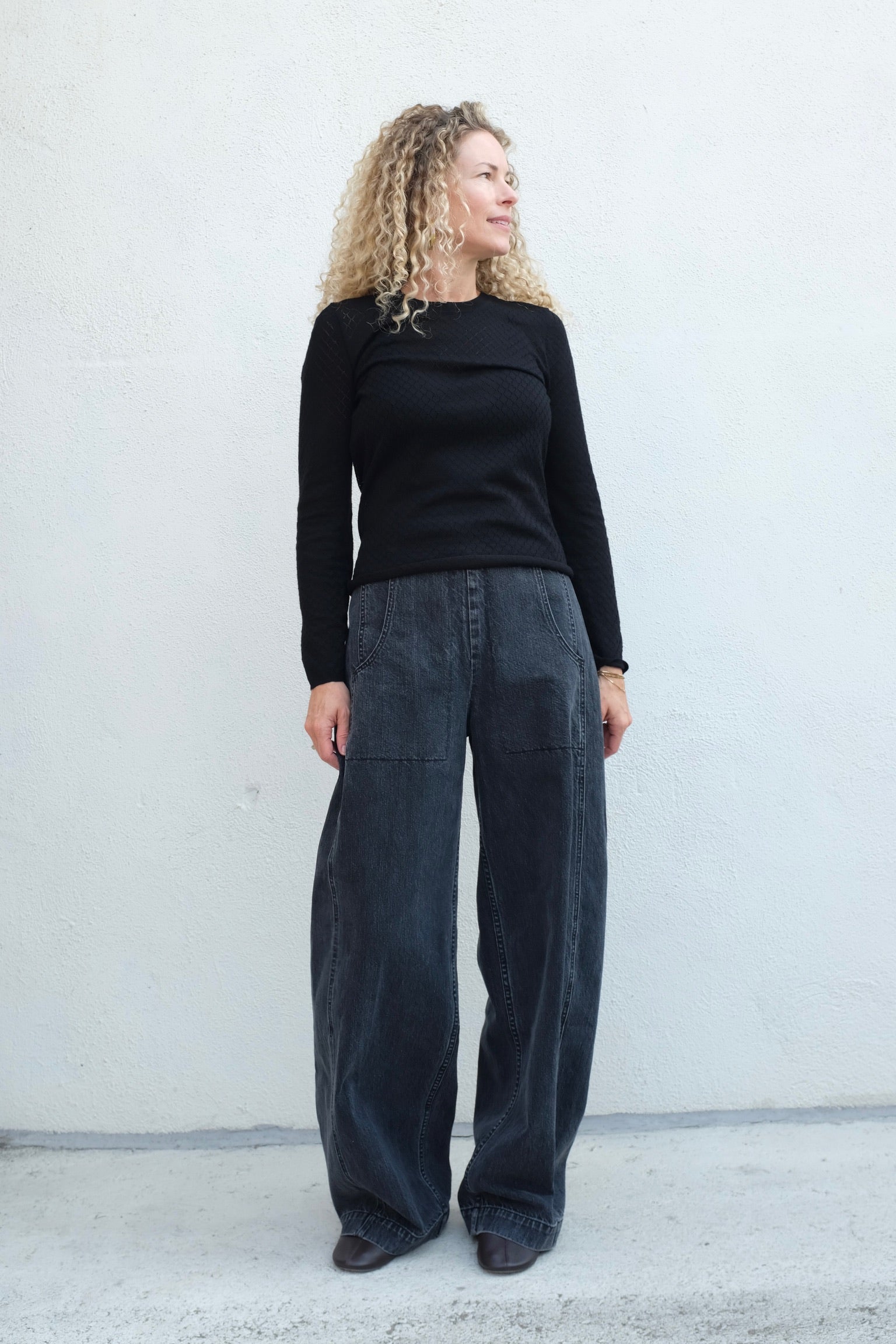 Lula Top / Black Pointelle