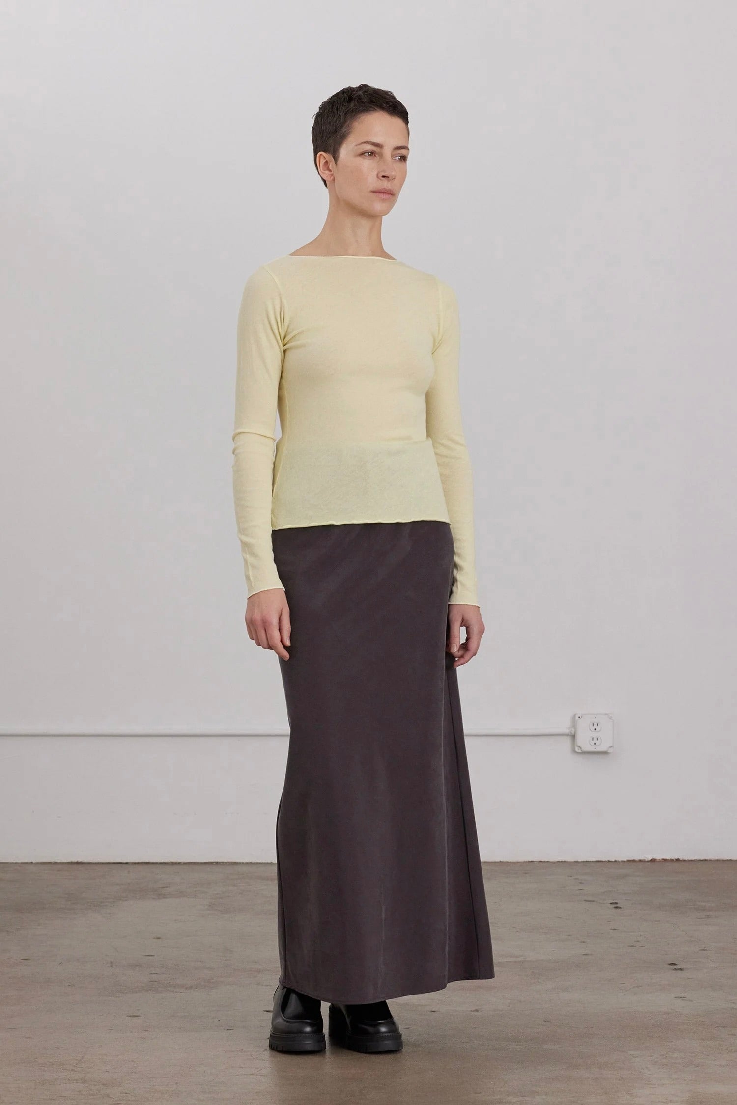 Bias Skirt / Dark Plum