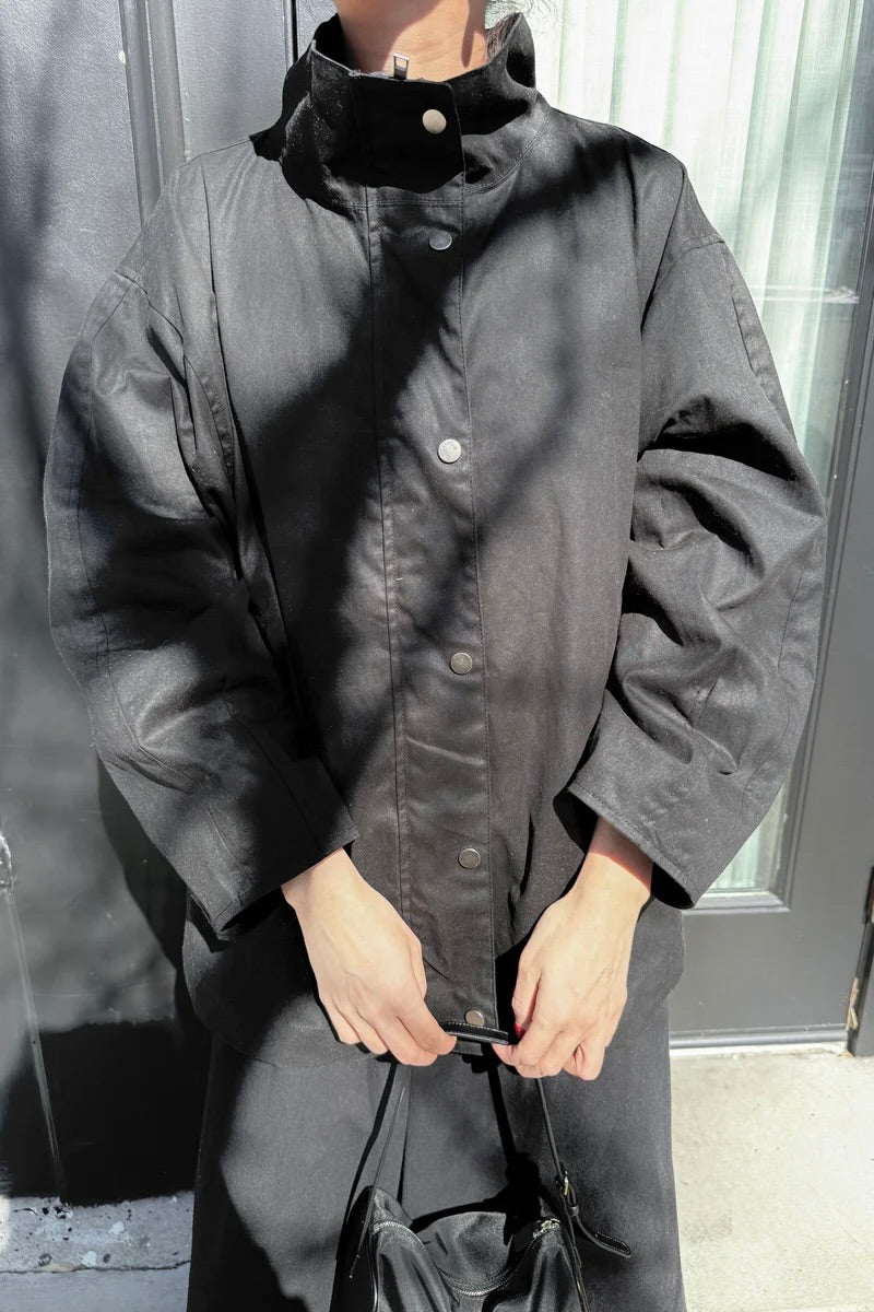 Le Bon Shoppe Blair Waxed Cotton Jacket / Black