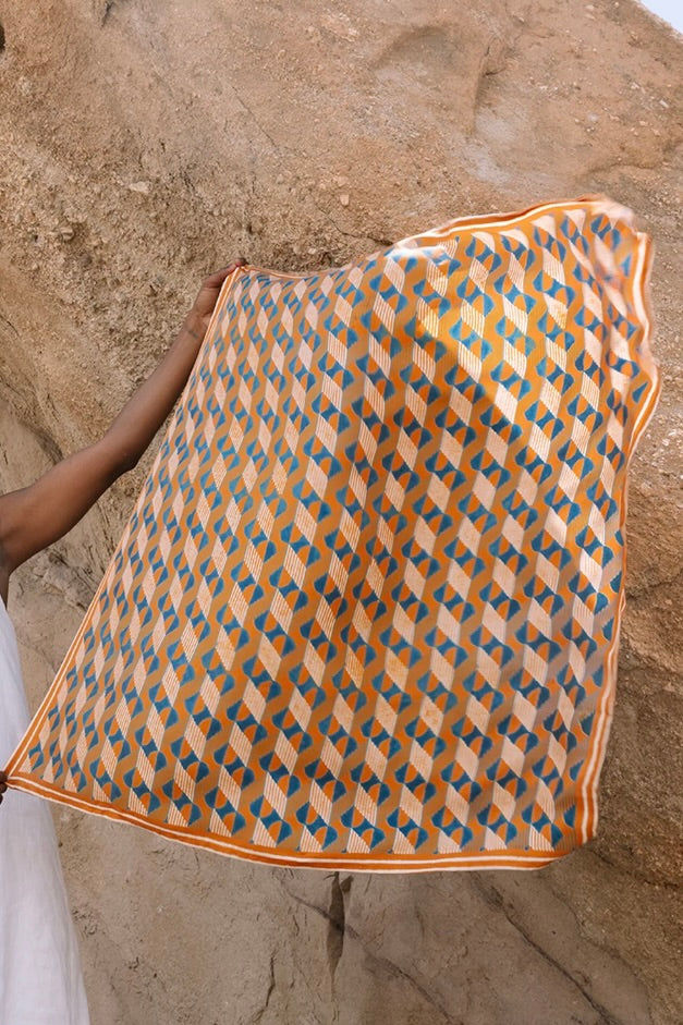 Dolomite Silk Scarf / Copper