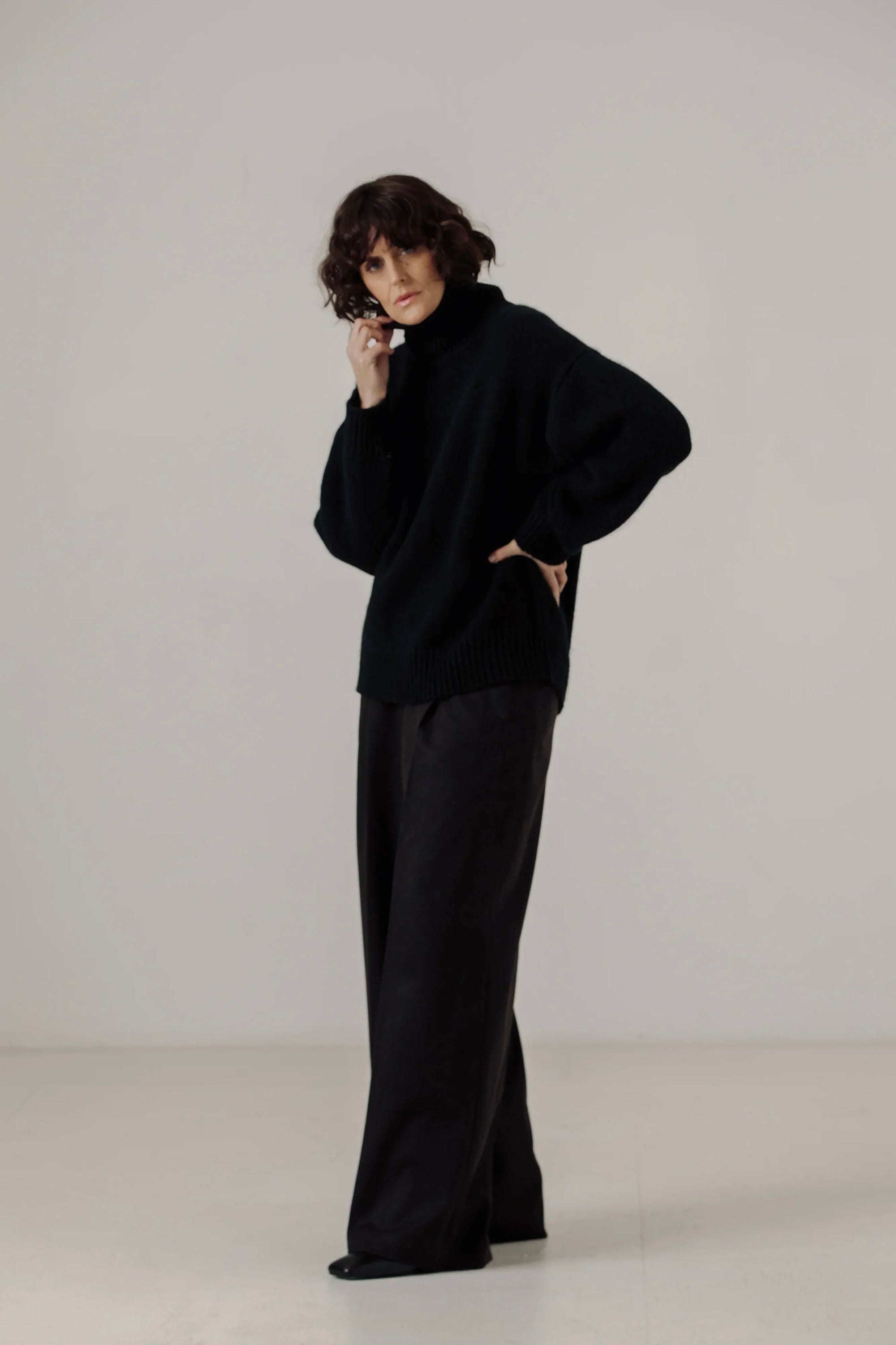 Bare Knitwear / Pop-Up / Alpaca Heritage Turtleneck / Classic Black