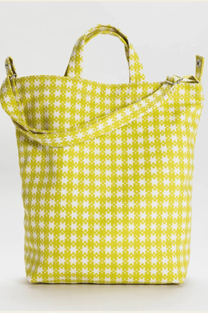 BAGGU Duck Bag, Chartreuse Pixel Gingham