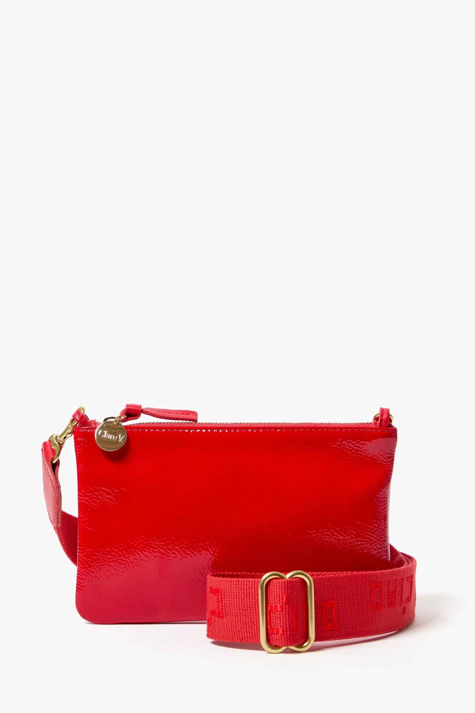 Clare V. Adjustable Crossbody Strap / Ciao Super Red