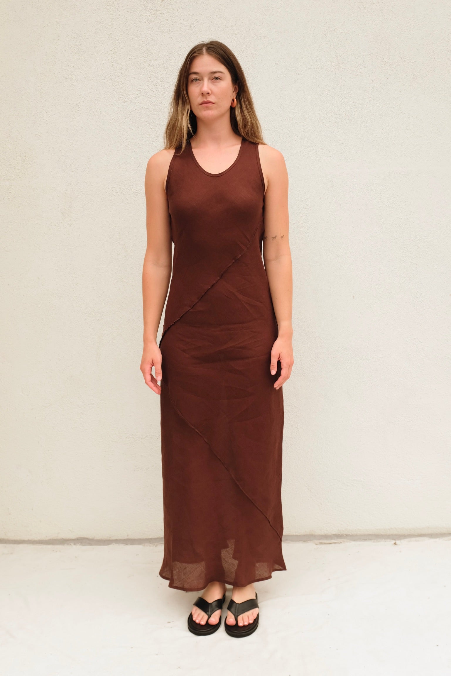 Lava Dress / Ama Brown Fine Linen