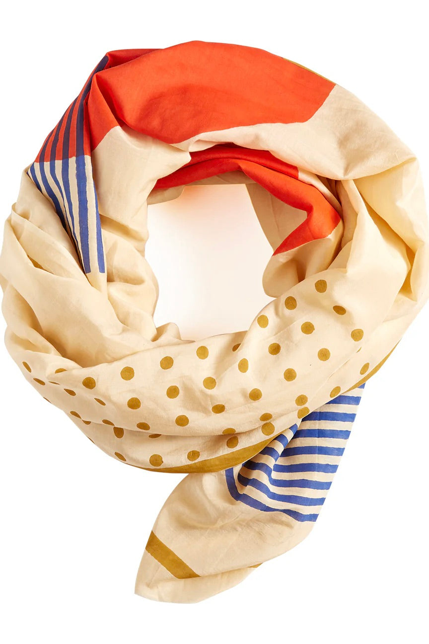 Block Shop Textiles Metronome Scarf / Cream