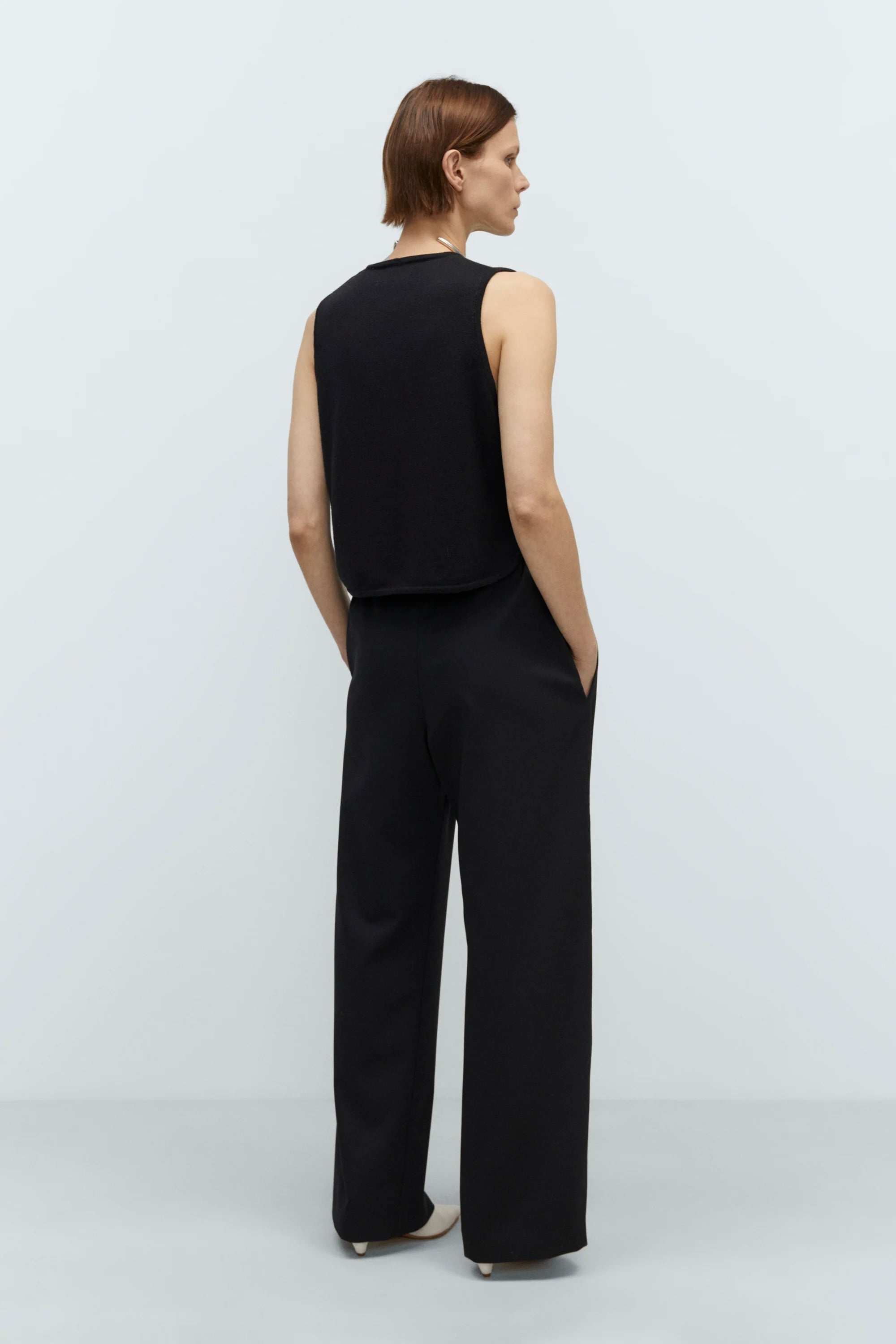 Cordera Merino Wool Waistcoat / Black