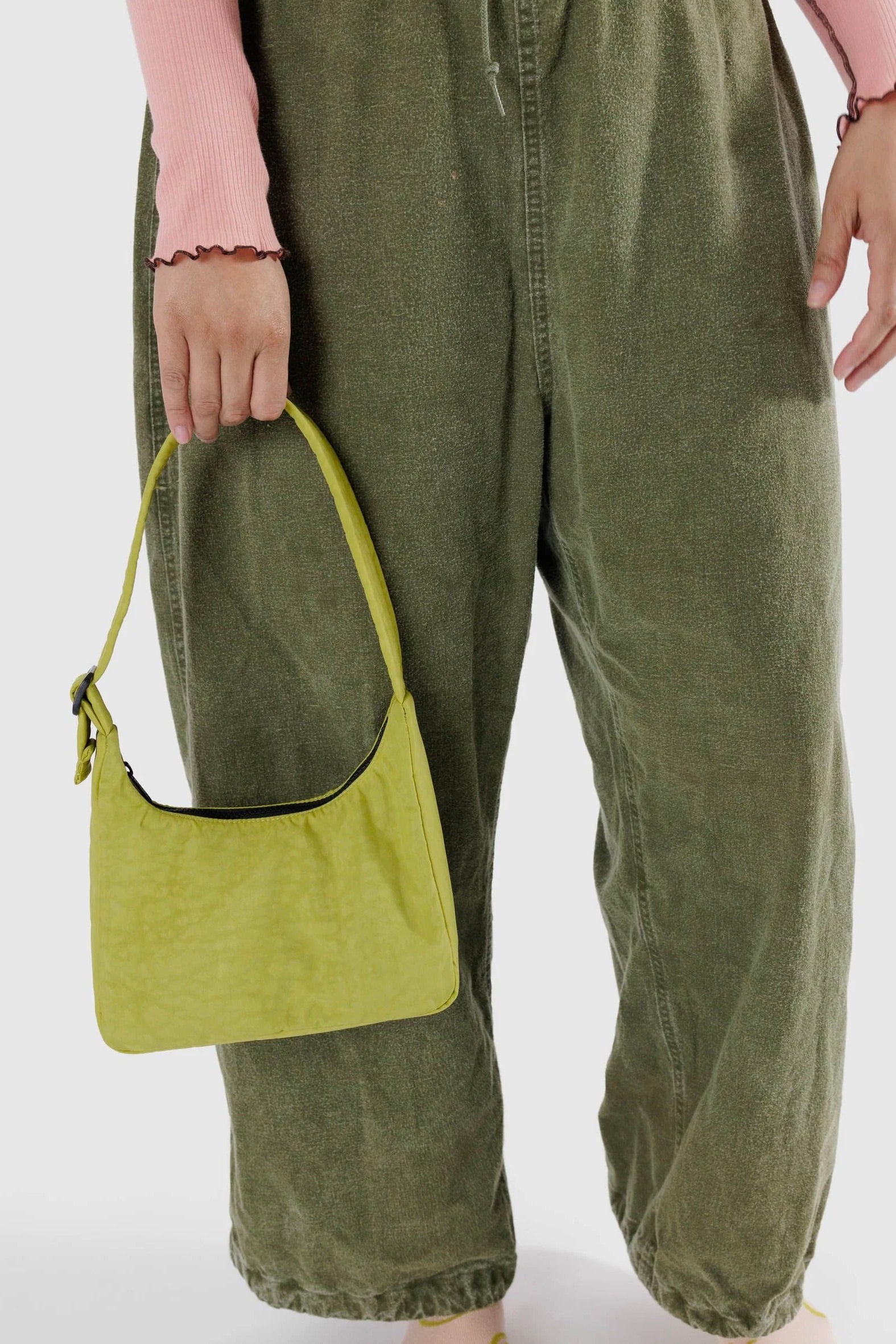 Mini Nylon Shoulder Bag / Lemongrass