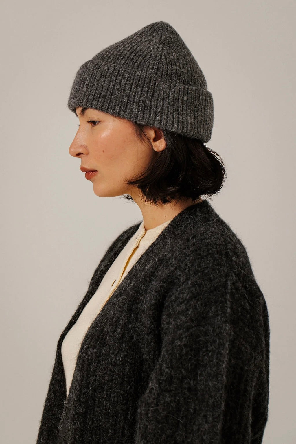 Baby Alpaca Andes Beanie / Charcoal