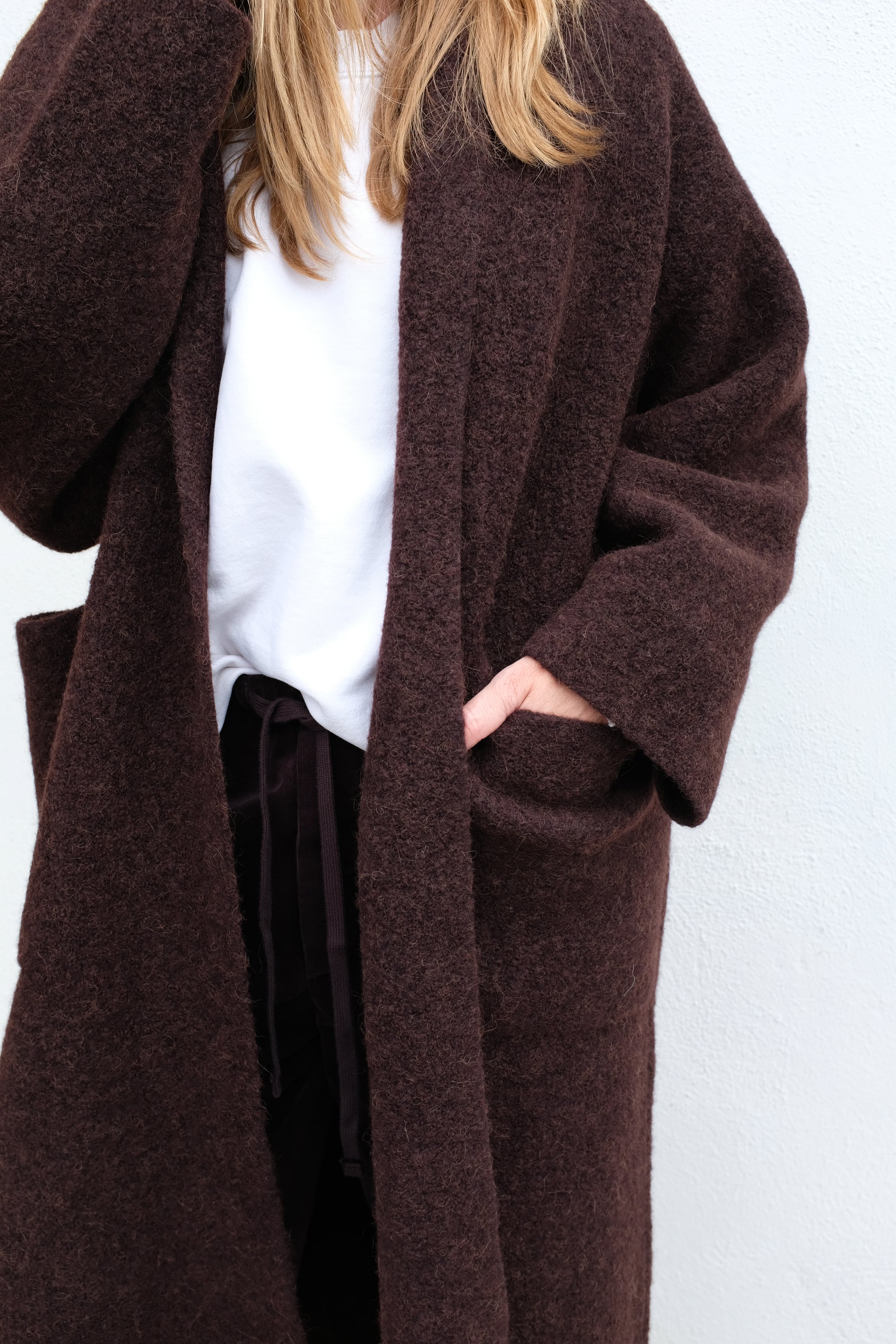 Lauren Manoogian Double Face Long Coat / Merlot