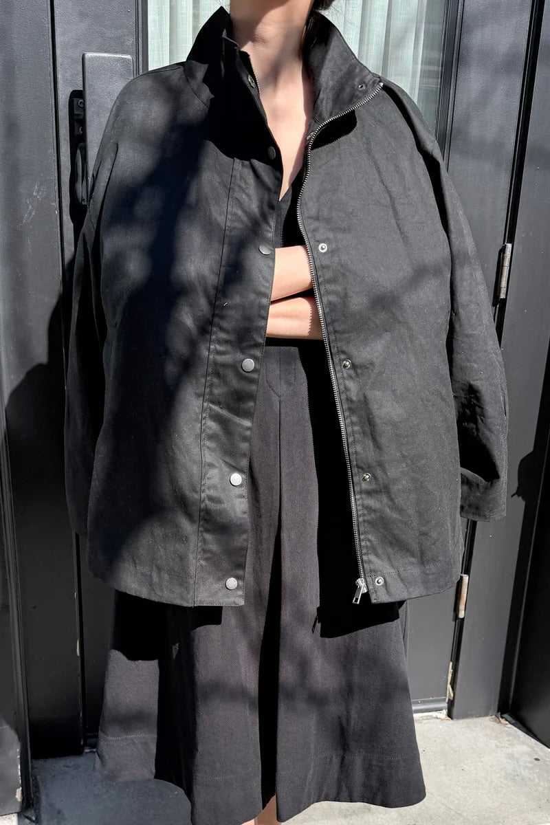 Le Bon Shoppe Blair Waxed Cotton Jacket / Black