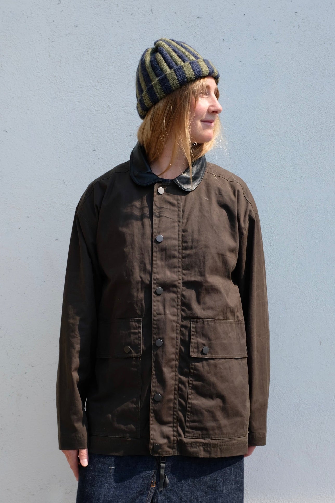 7115 by Szeki Waxed Field Jacket - Olive