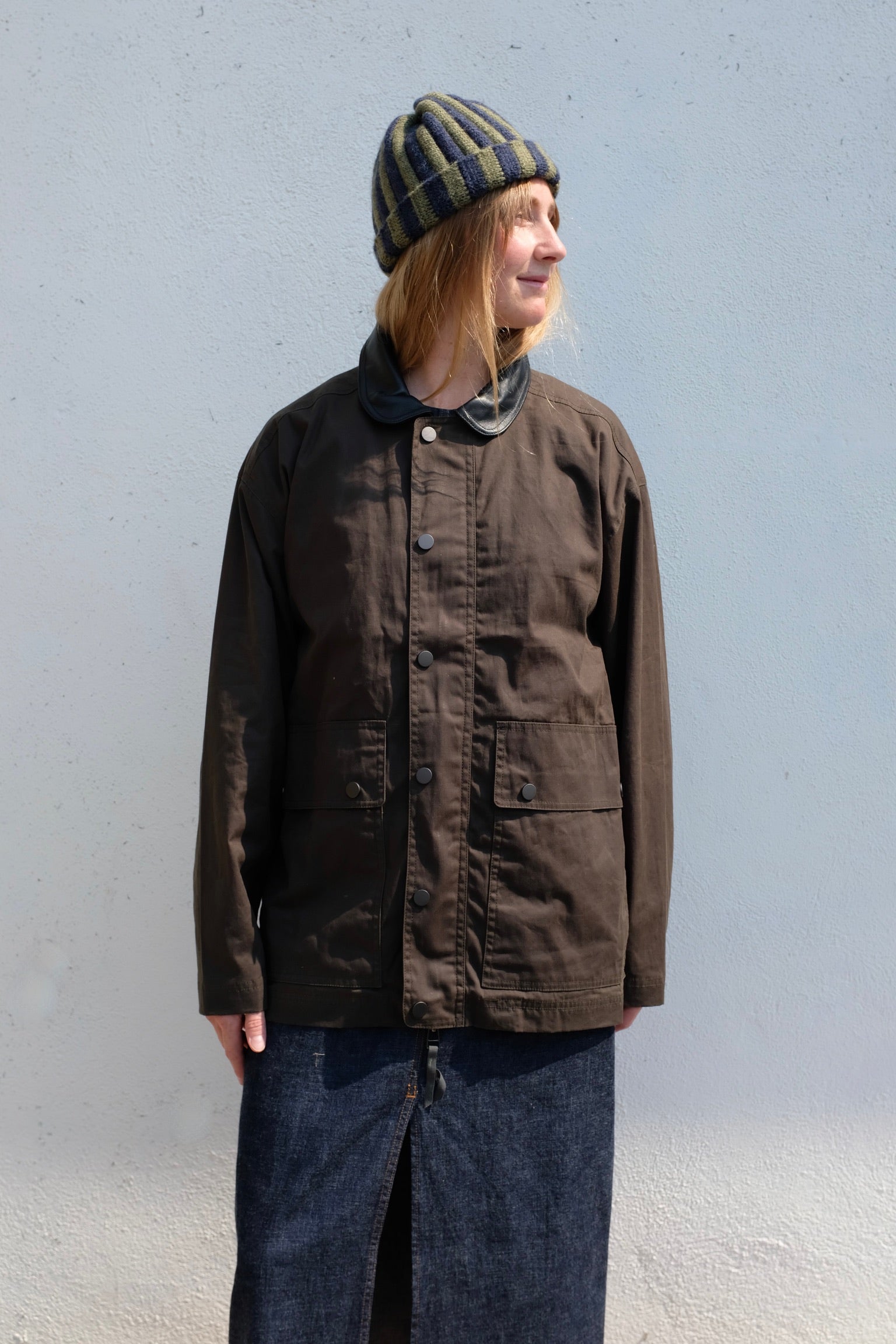 7115 by Szeki Waxed Field Jacket - Olive