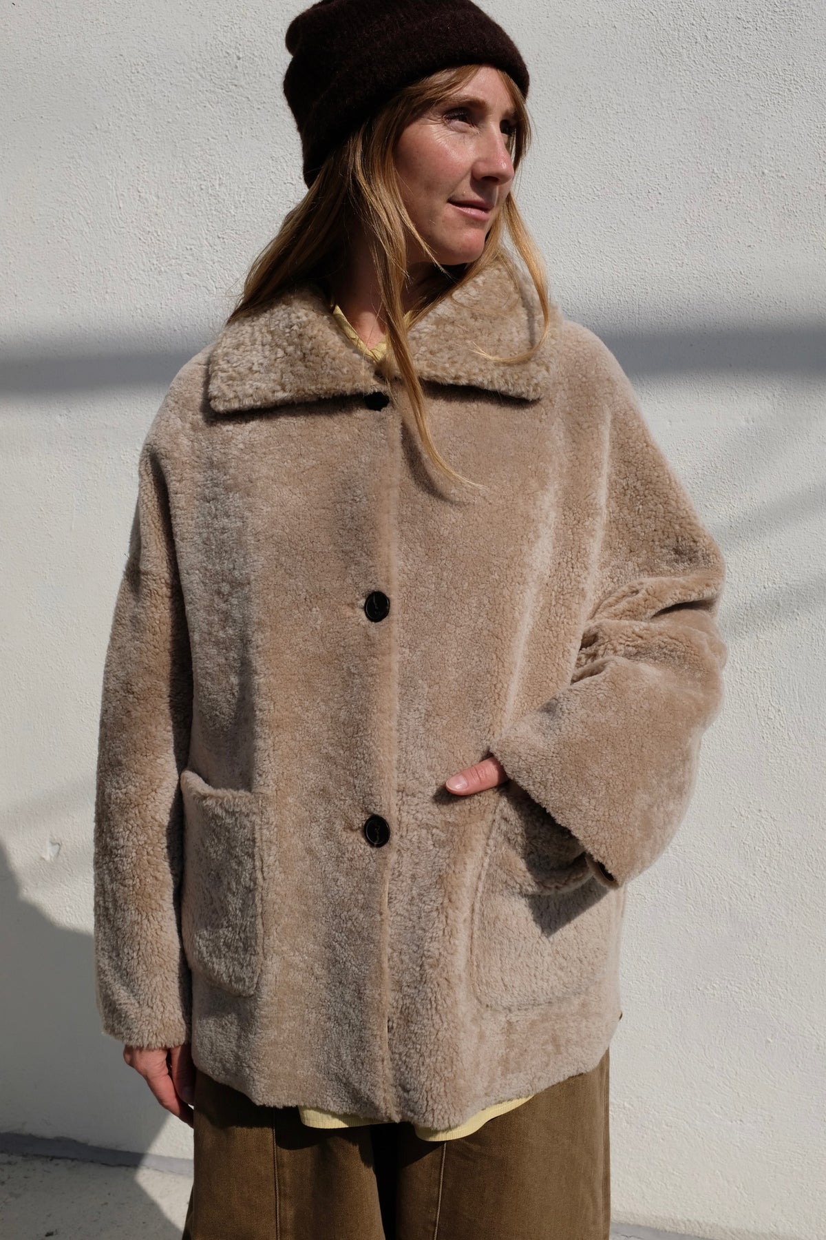 Isabella Merinillo Shearling Jacket / Sand
