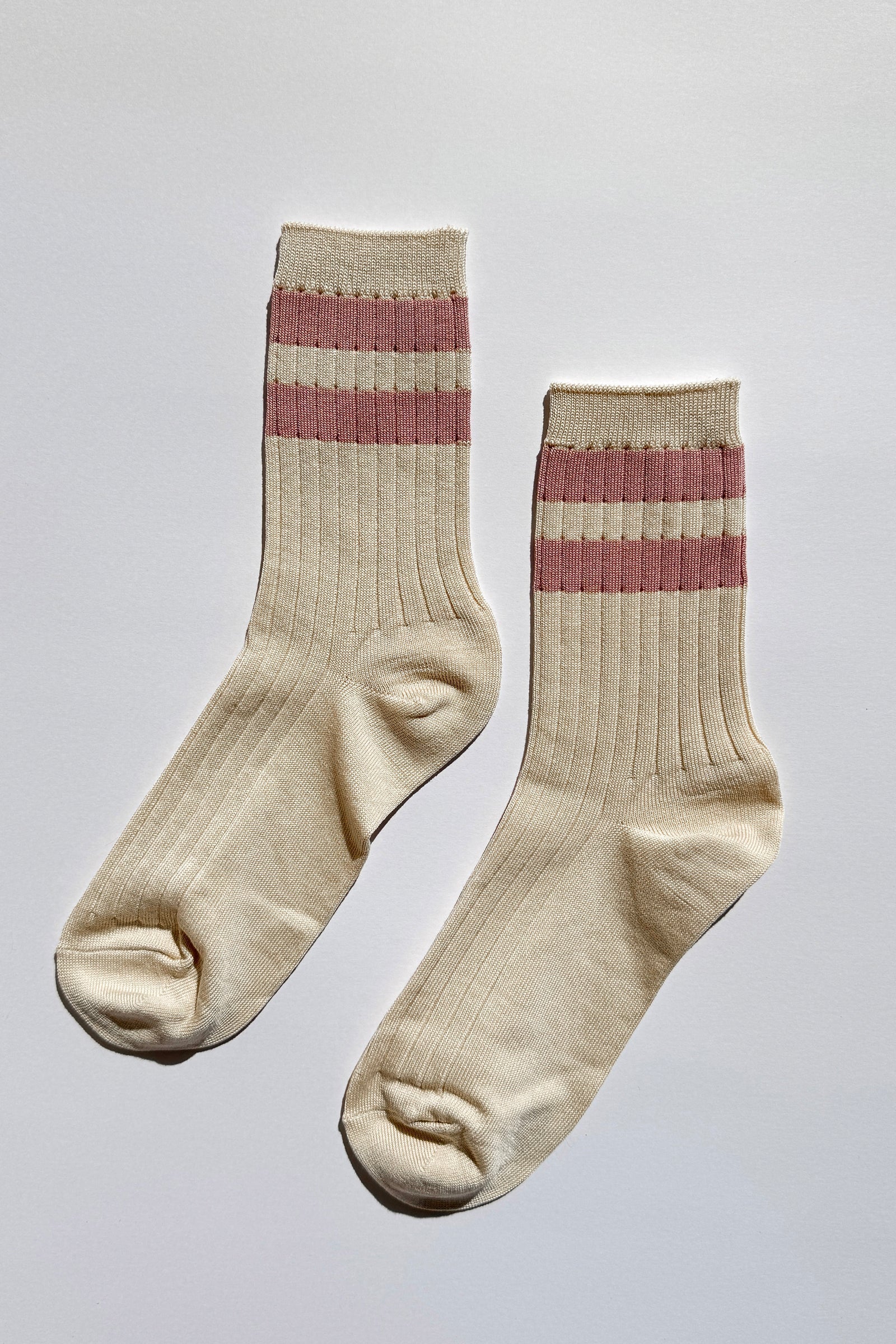 Le Bon Shoppe Her Varsity Socks / Rose