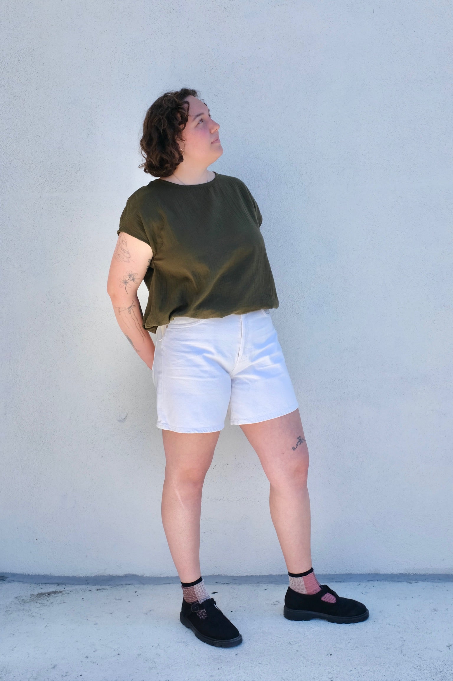 Atelier Delphine Slip On Blouse Cap Sleeve / Hunter Green