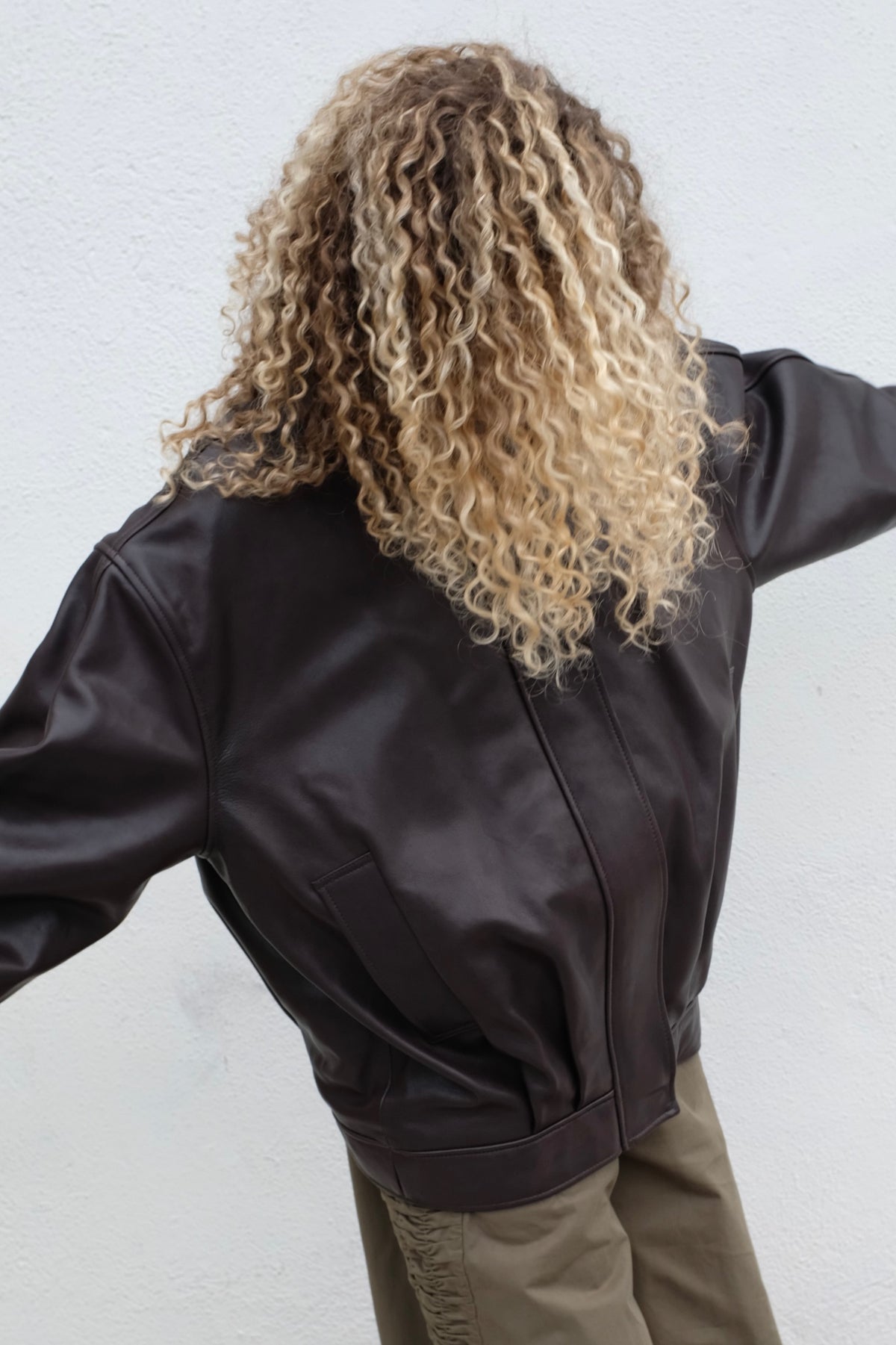 Paula Leather Jacket / Coffee Bean