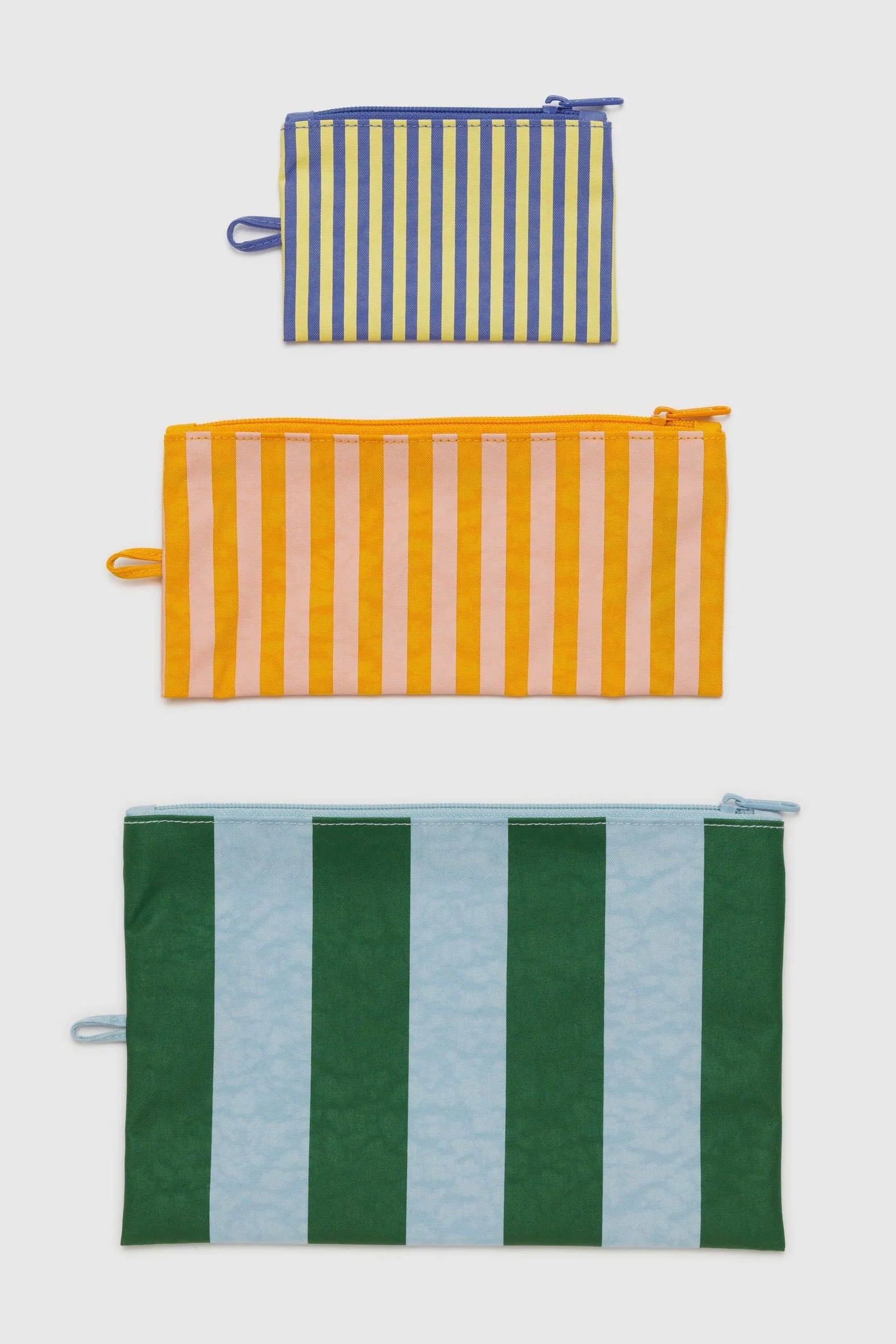 Baggu Flat Pouch Set / Hotel Stripes