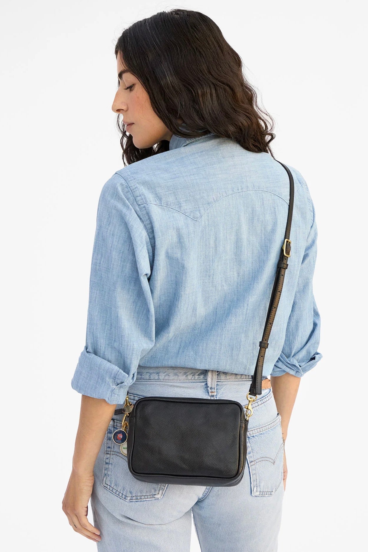 Clare V. Midi Sac / Petit Caviar Black