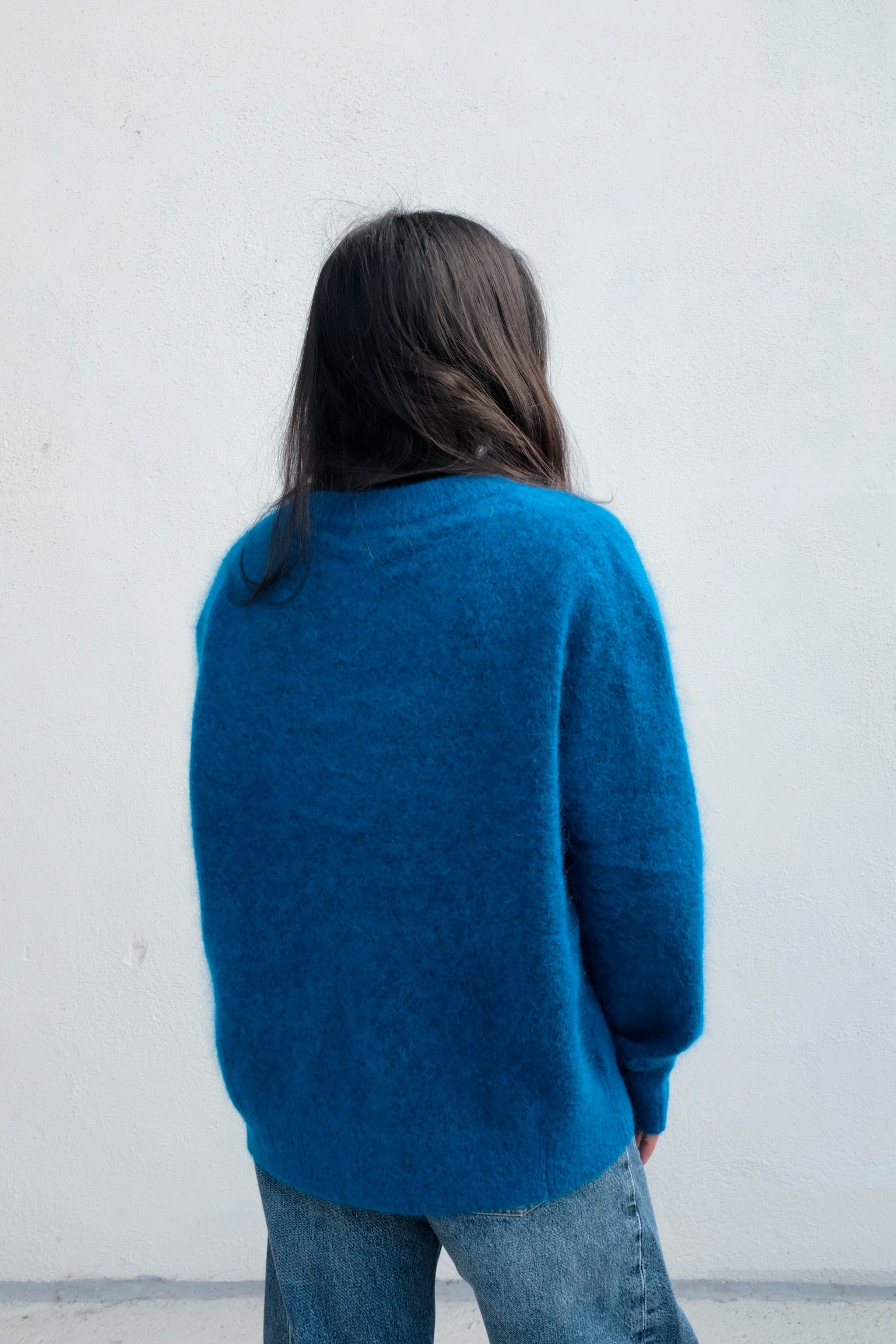 Ali Golden Oversize Mohair Pullover / Teal