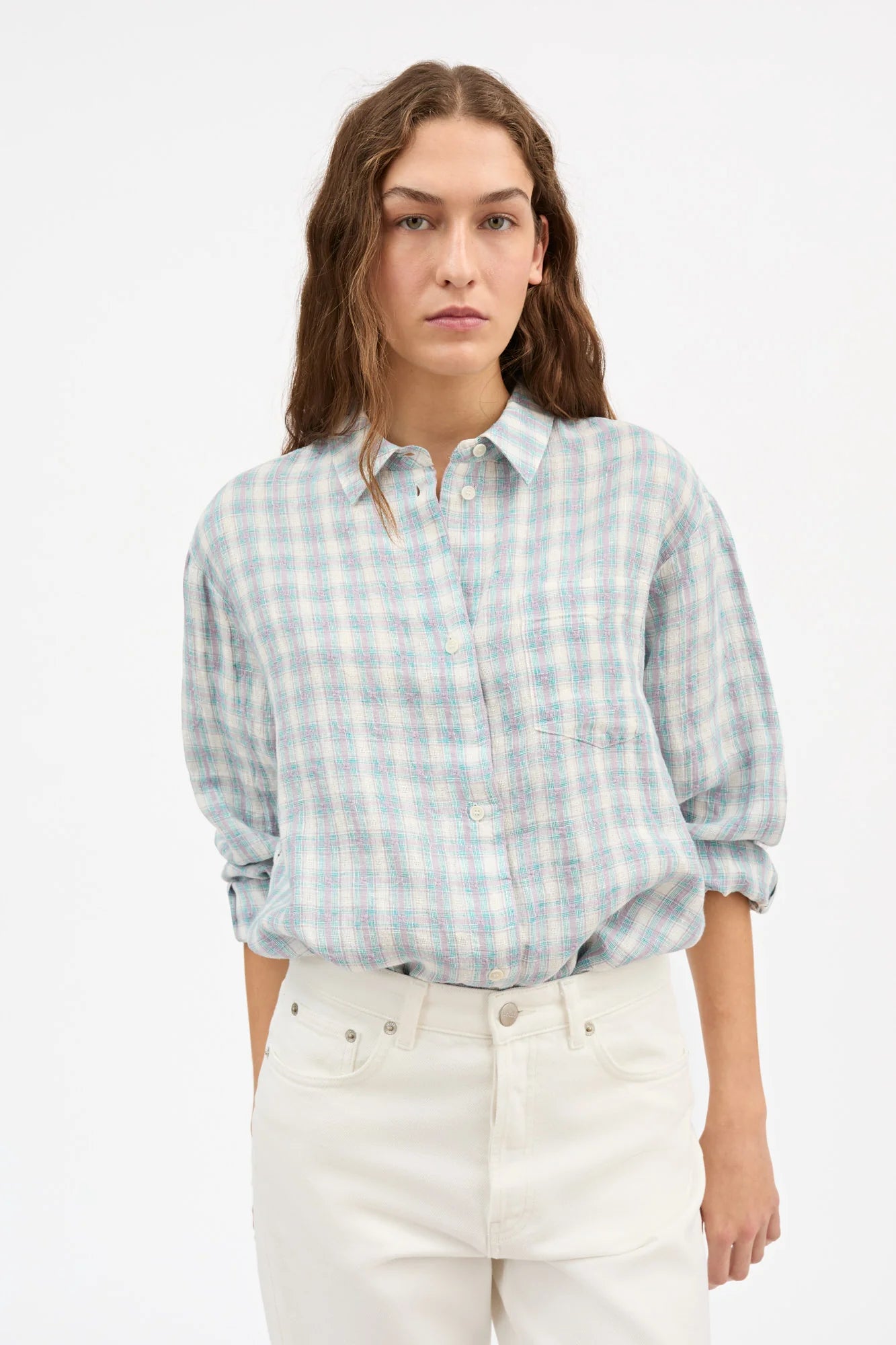 Edgar Shirt / Purple Blue Check