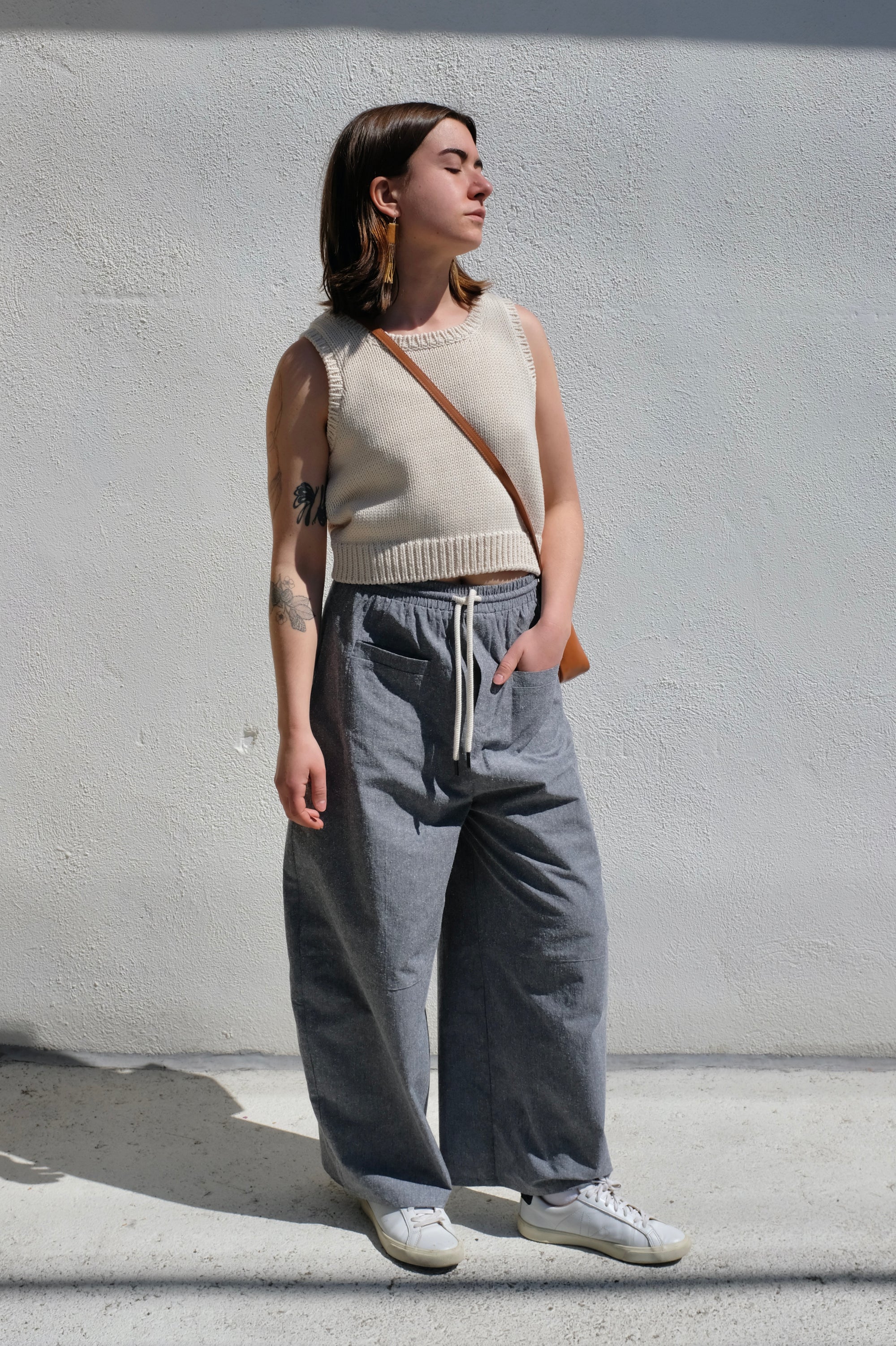 Gillian Stevens Persephone Knit Top / Ivory