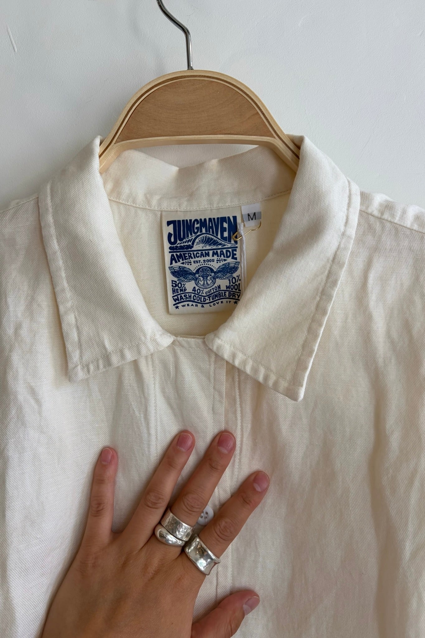 Pre-Loved / Jungmaven Althea Shirt / White / Size Medium