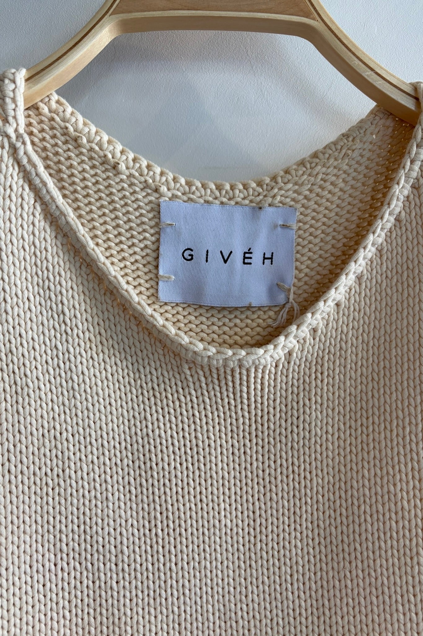 Pre-Loved / Giveh Knit Tie Top / Cream / Size 1