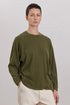 Black Crane Loose Fit Long Sleeve Tee / Army
