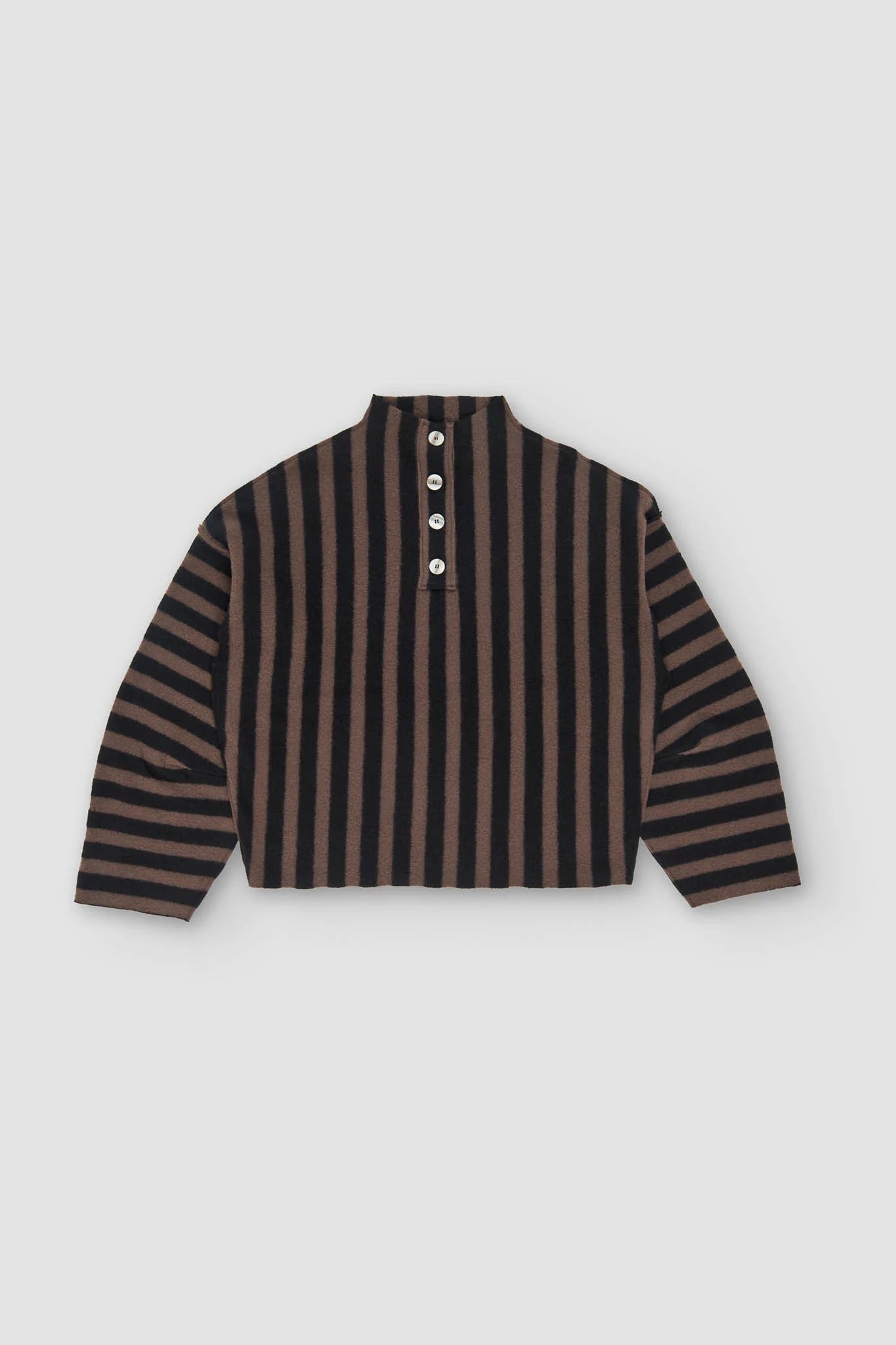 Rus Shikai Polo Sweater / Black + Espresso