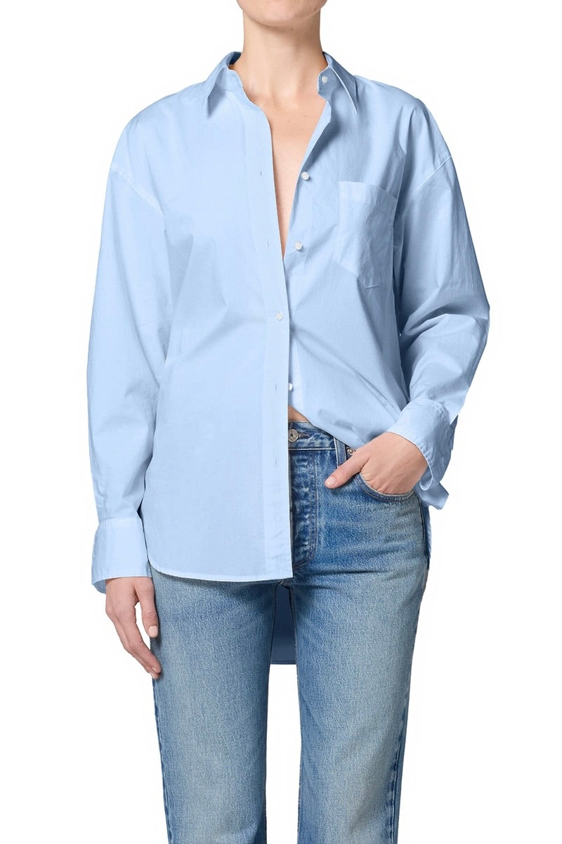 Citizens Of Humanity Thea Boyfriend Shirt / French Blue