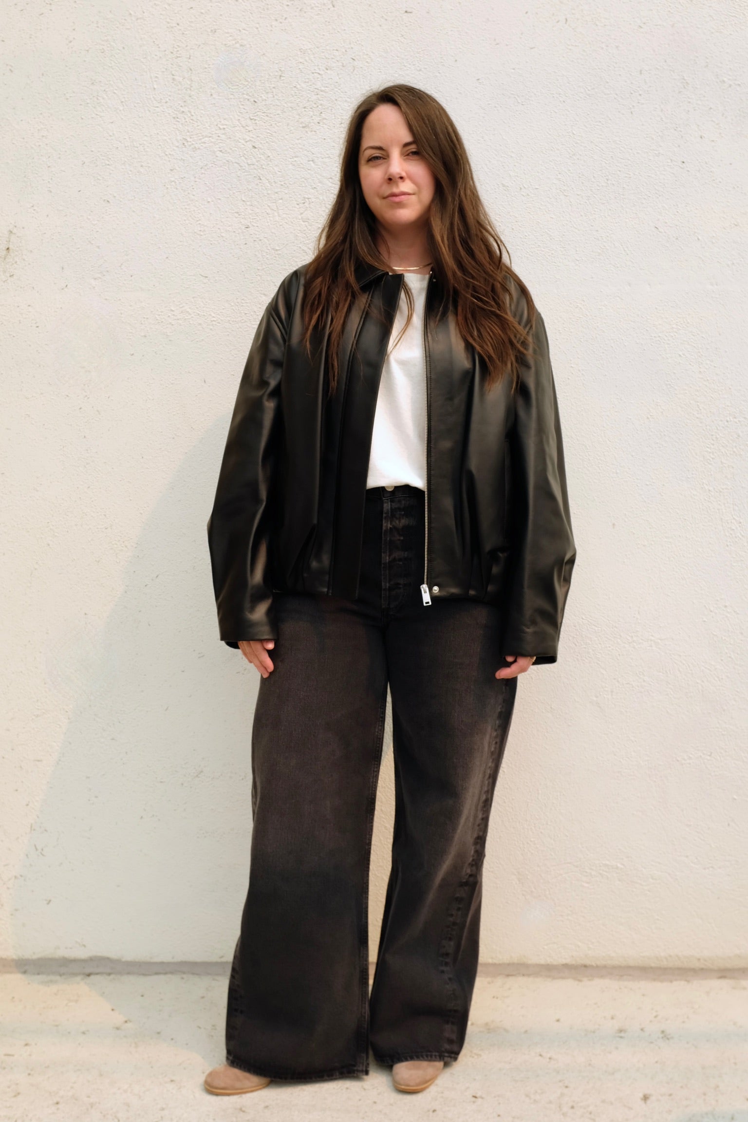 Arma Melis Leather Bomber / Black