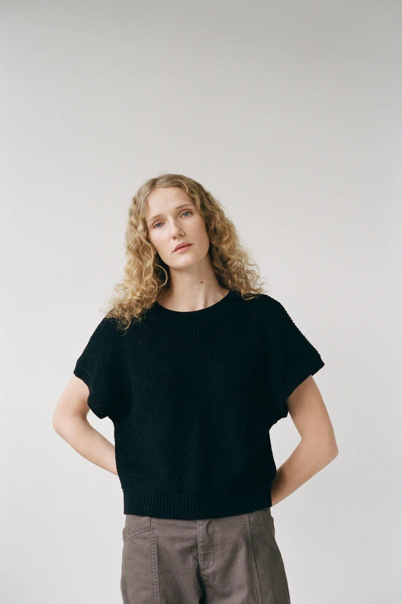 Shaina Mote Crewneck Gilet / Onyx