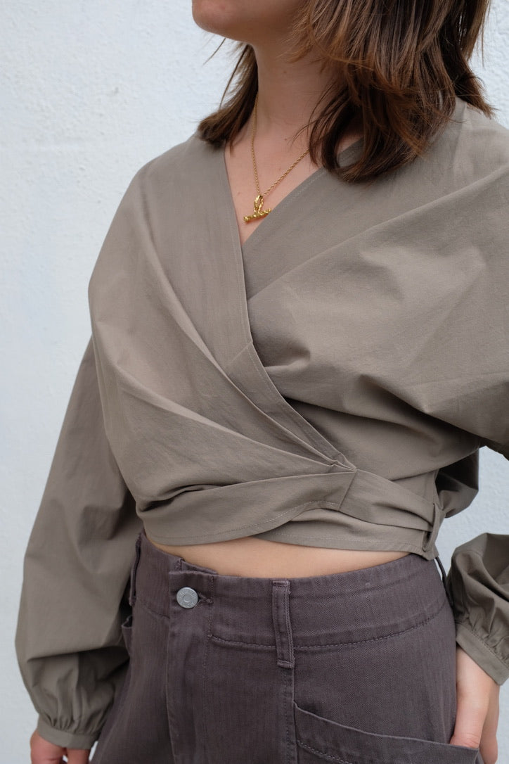 Shaina Mote Giverny Blouse Cotton / Umber